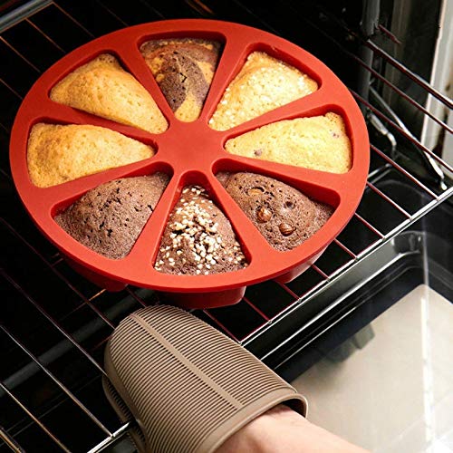 Premium Silicone Cake Molds - 6-Piece Triangle Pudding & Muffin Baking Set, Non-Stick Bakeware for Fondant Cakes, Cupcakes & Desserts (Green) - Perfect for Birthday Parties, Baking Classes & Home Kitchen Use