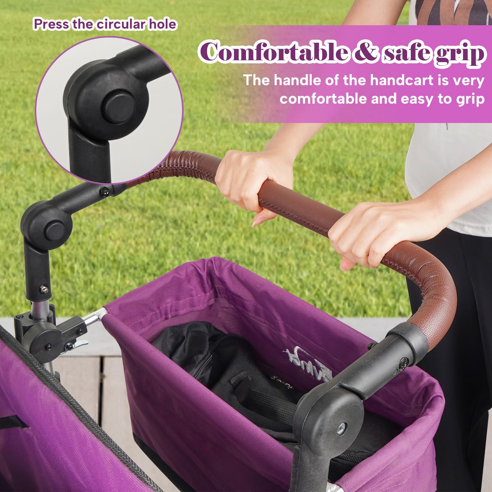 2-in-1 Stroller Wagon for Kids - Double Seat with 5-Point Safety Harness & Adjustable Canopy - Foldable Push-Pull Design for Outdoor Adventures, Shopping, and Family Outings | Perfect for Parks, Camping, and Grocery Trips