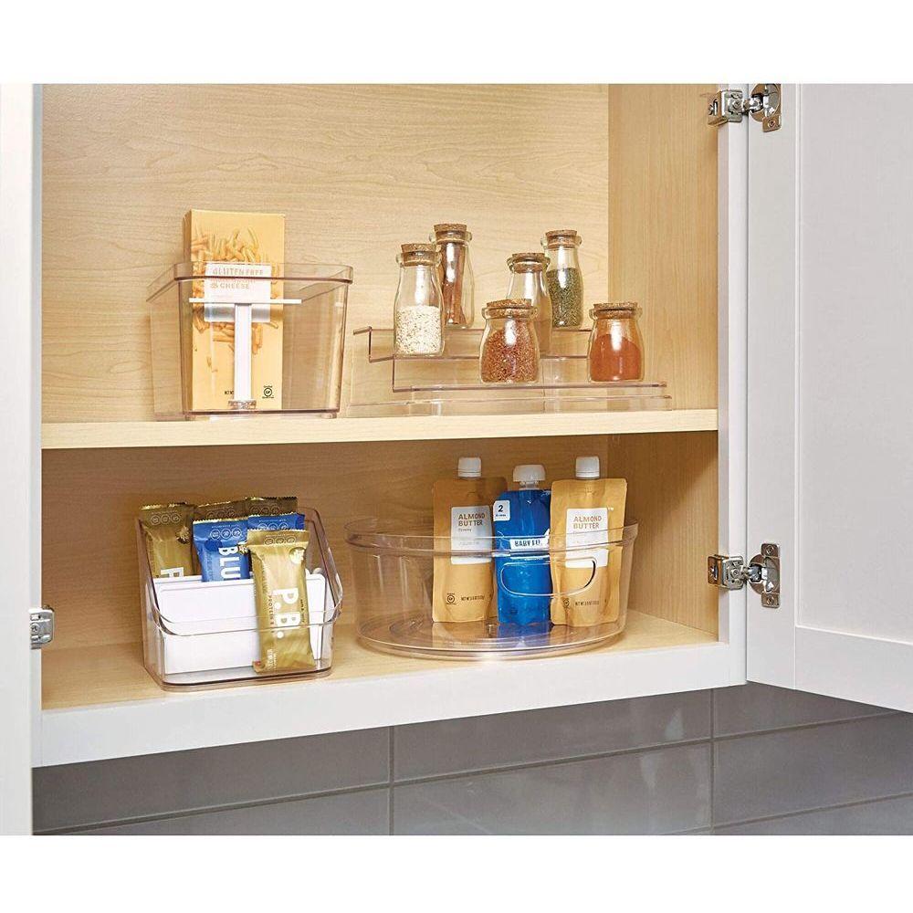 iDesign Crisp Turntable with Handles - 360° Rotating Kitchen Organizer for Spices, Makeup & Essentials | Perfect for Pantry, Bathroom & Vanity Organization