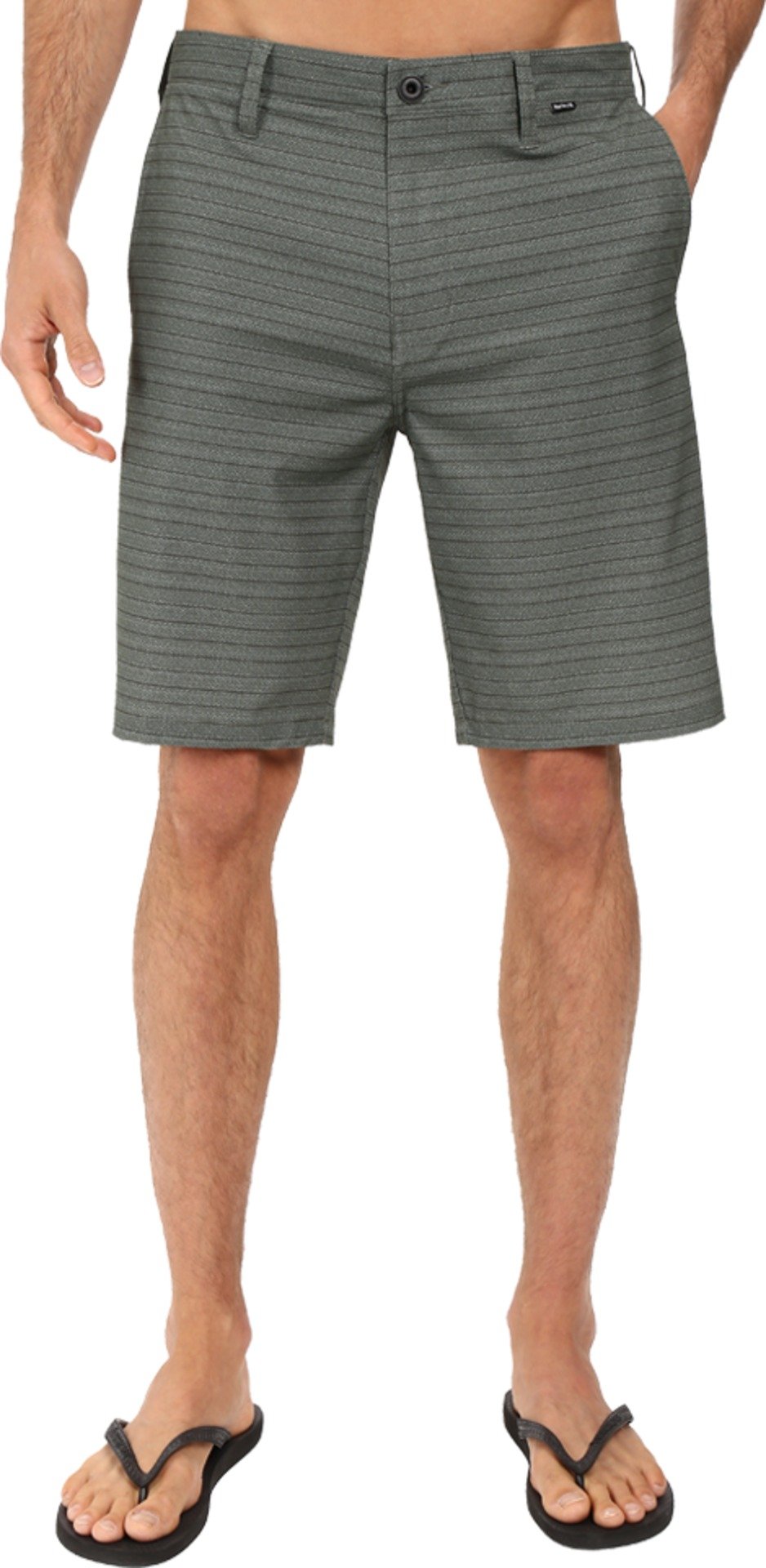 Hurley Men's Phantom Crestway Walkshorts - Carbon Green Quick-Dry Athletic Shorts for Running, Gym & Outdoor Activities