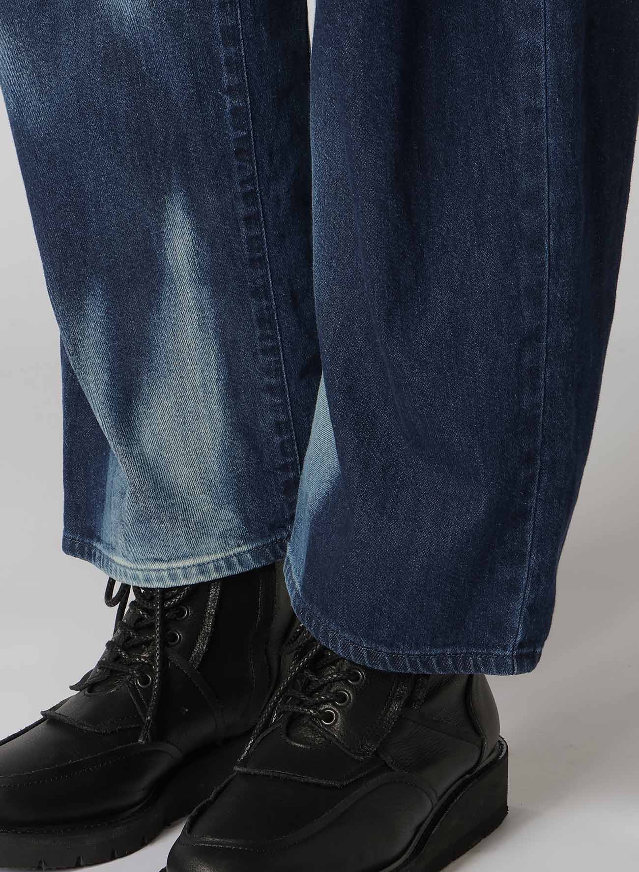 Spotted Denim Gusset Wide Leg Pants for Women - Comfortable Stretch High Waist Trousers for Casual Outfits, Workwear & Street Style Fashion
