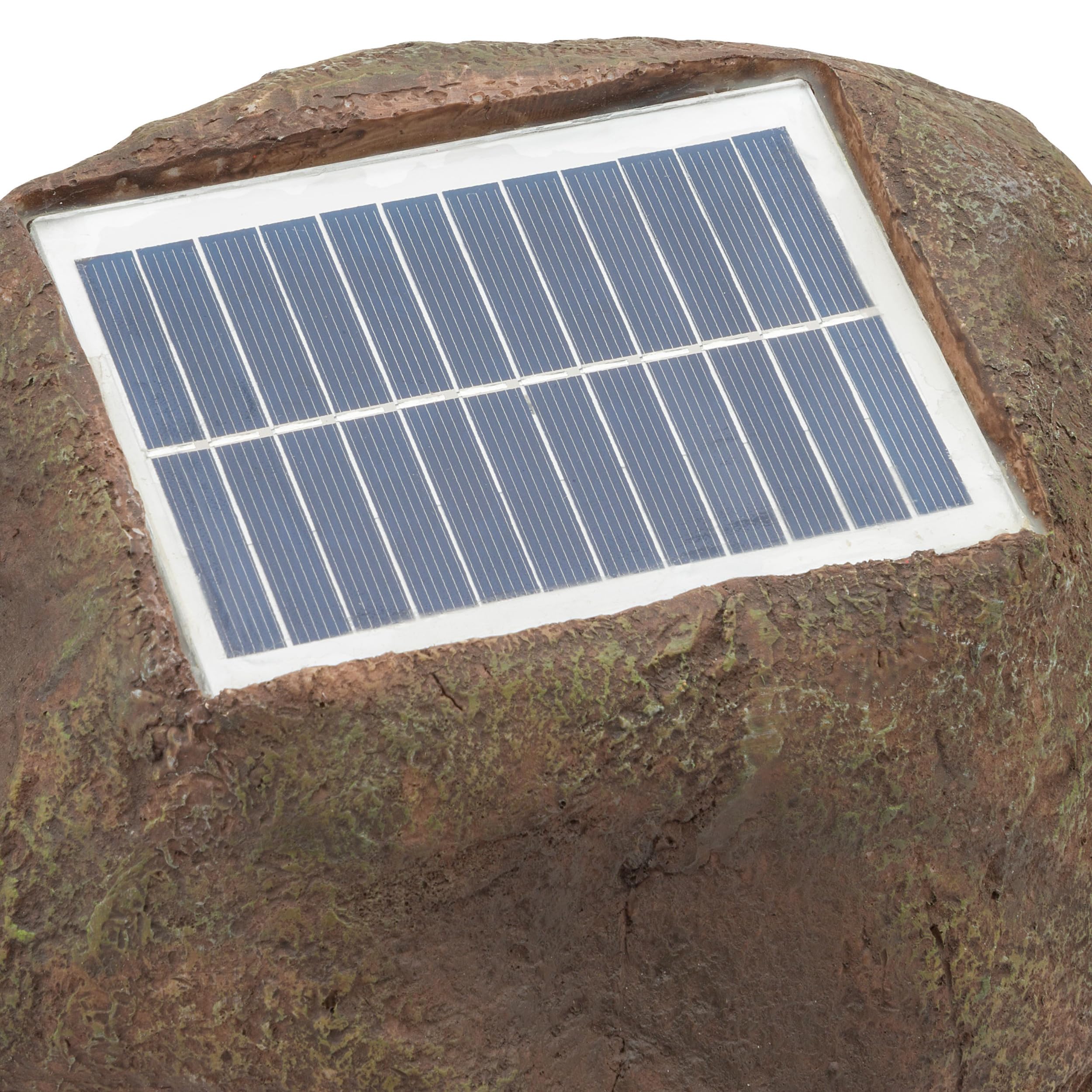 Alpine Corporation Waterproof Bluetooth Solar-Powered Outdoor Wireless Rock Speakers (Set of 2) – 50ft Range, Durable Wireless Sound System for Patio, Garden, Yard & Pool – Perfect for Outdoor Parties, BBQs & Backyard Relaxation