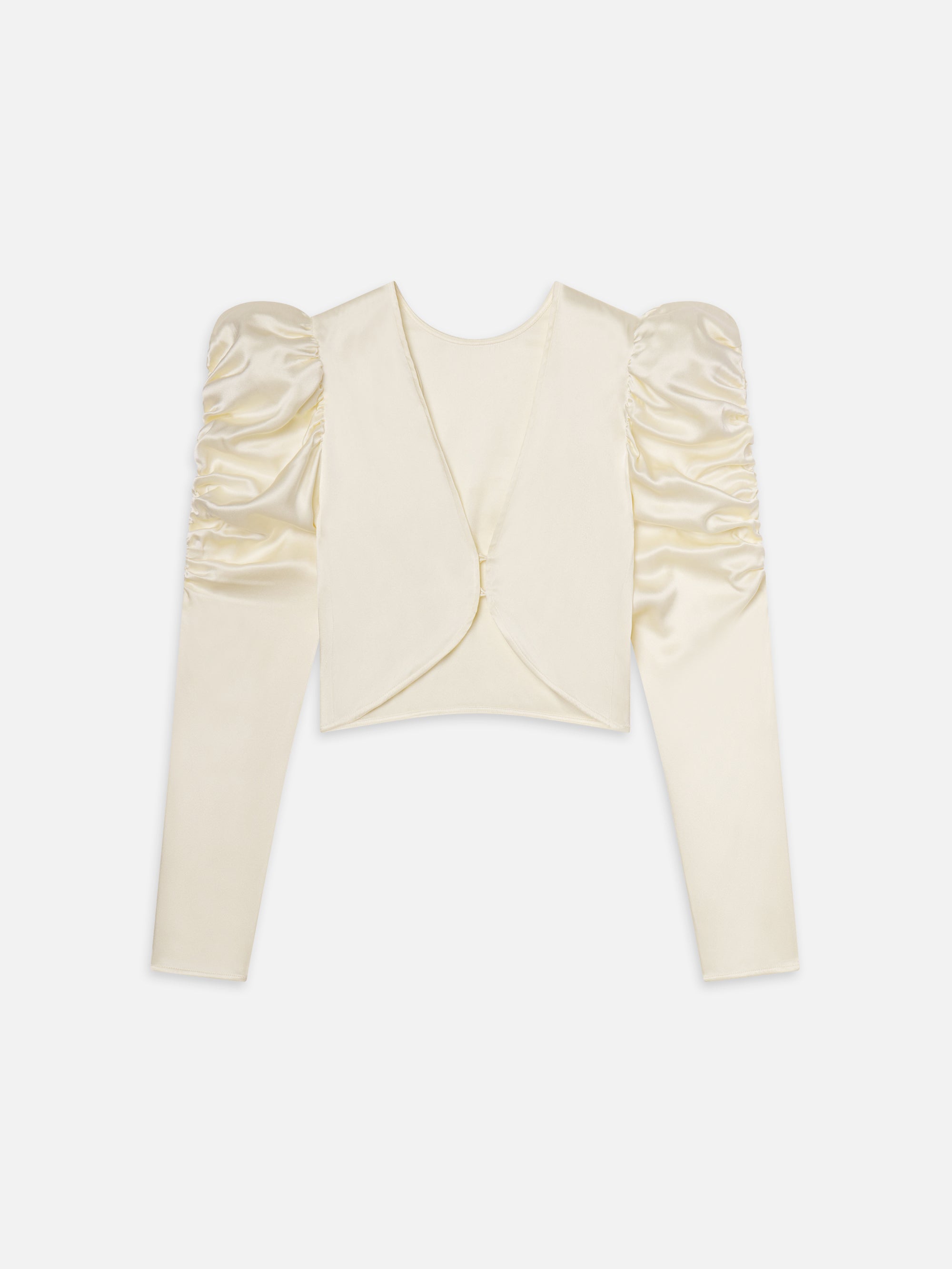 Silk Backless Blouse for Women - Elegant Cream Satin Top for Evening Parties, Date Nights & Special Occasions