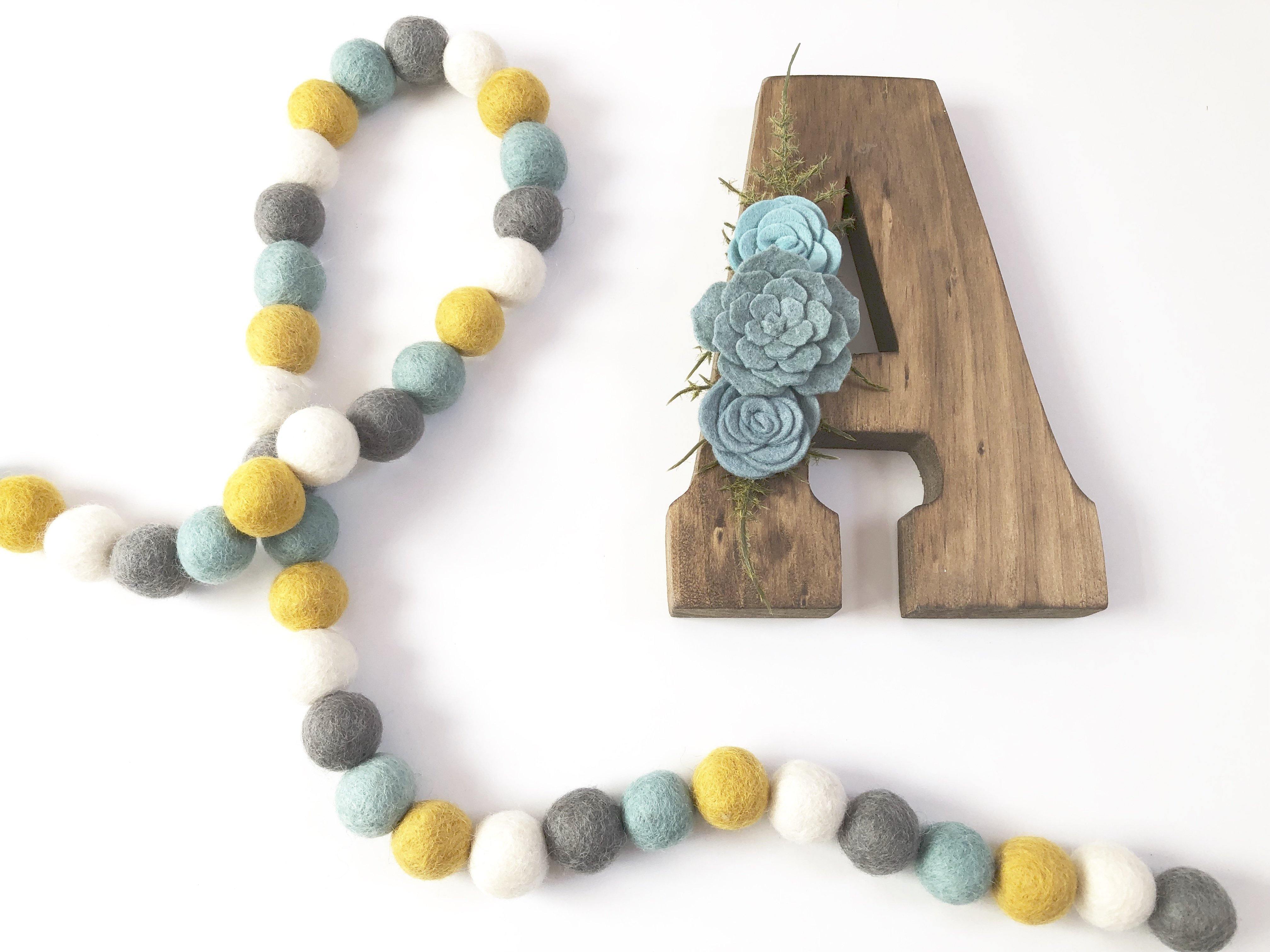 Baby Blue & Gold Garland - Elegant Nursery Decor for Baby Showers, Birthdays & Gender Reveals - Perfect for Party Backdrops, Photo Booths & Wall Decor