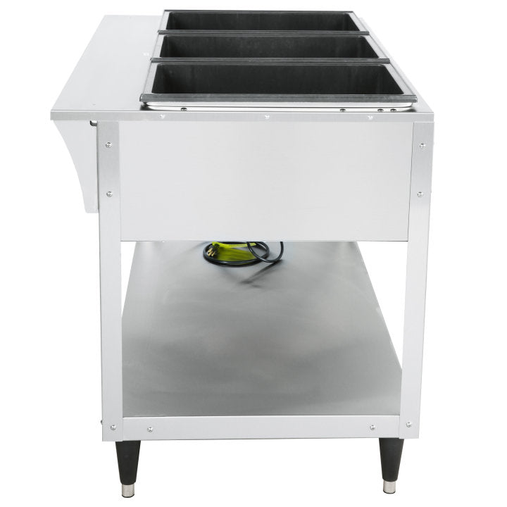 Vollrath ServeWell SL-46 Commercial Hot Food Table with 3 Wells & Undershelf - 120V 1440W Electric Buffet Warmer for Restaurants, Catering & Events