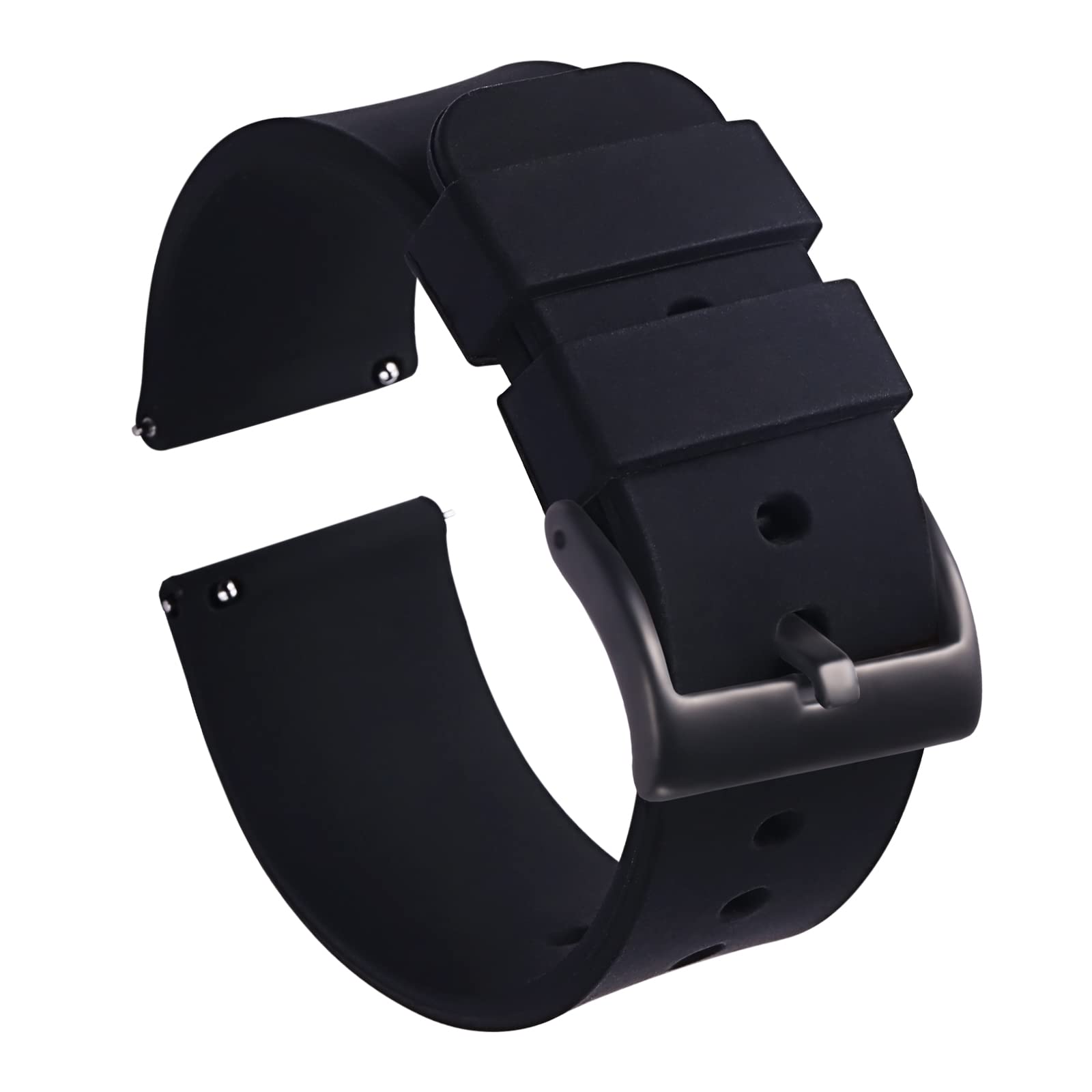 Soft Silicone Watch Bands 18-22mm Quick Release - for Sports & Daily Wear