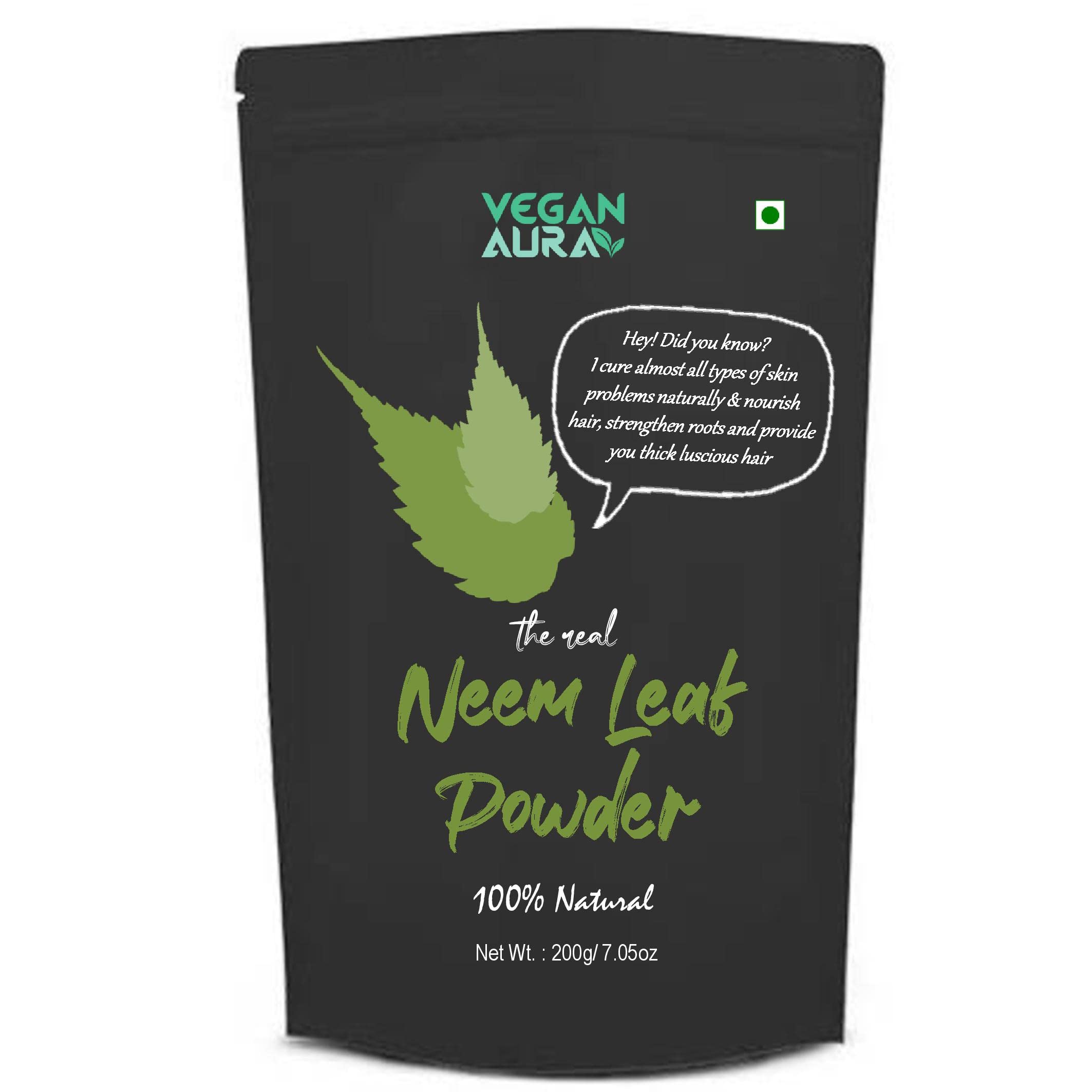 Organic Neem Powder for Hair Care | 100% Pure Azadirachta Indica | Vegan, Chemical-Free Hair Cleanser & Scalp Treatment (200g) - Promotes Healthy Hair Growth & Dandruff Relief | Perfect for DIY Hair Masks & Natural Beauty Routines