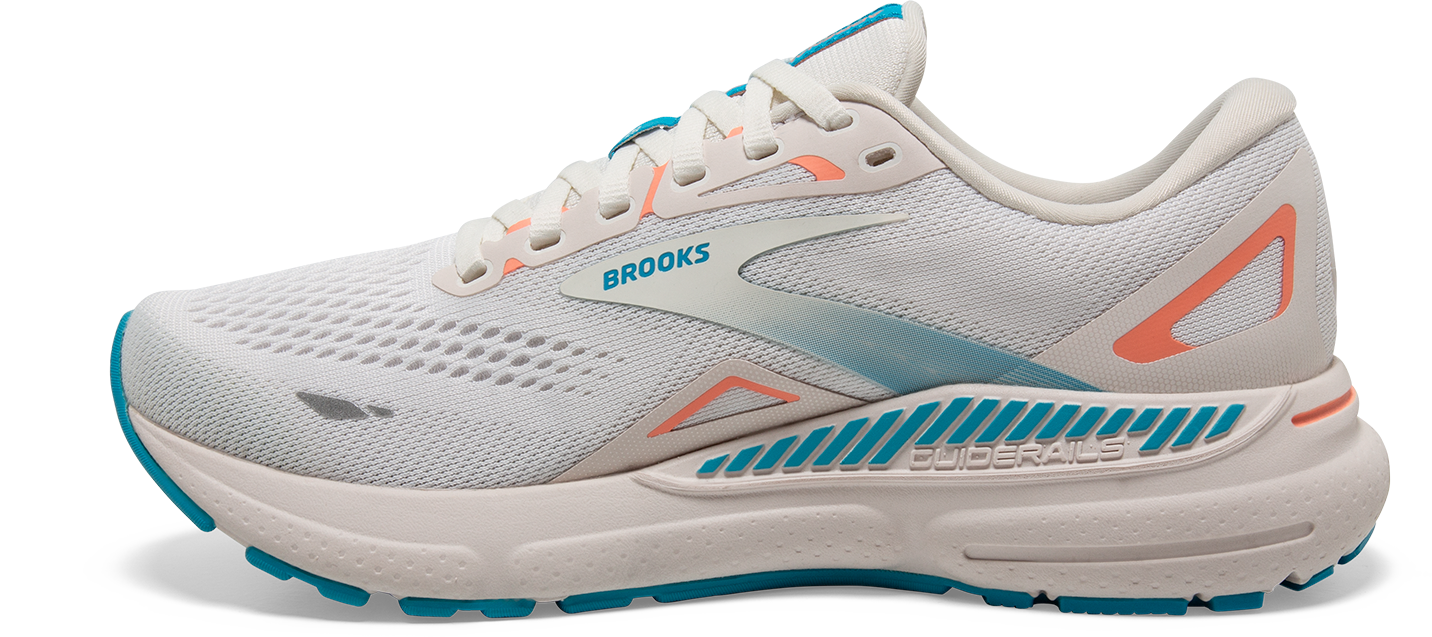 Women's Adrenaline GTS 23 Running Shoes - Lightweight Support for Neutral Pronation (Coconut/Papaya/Blue) | Perfect for Road Running, Jogging & Gym Workouts