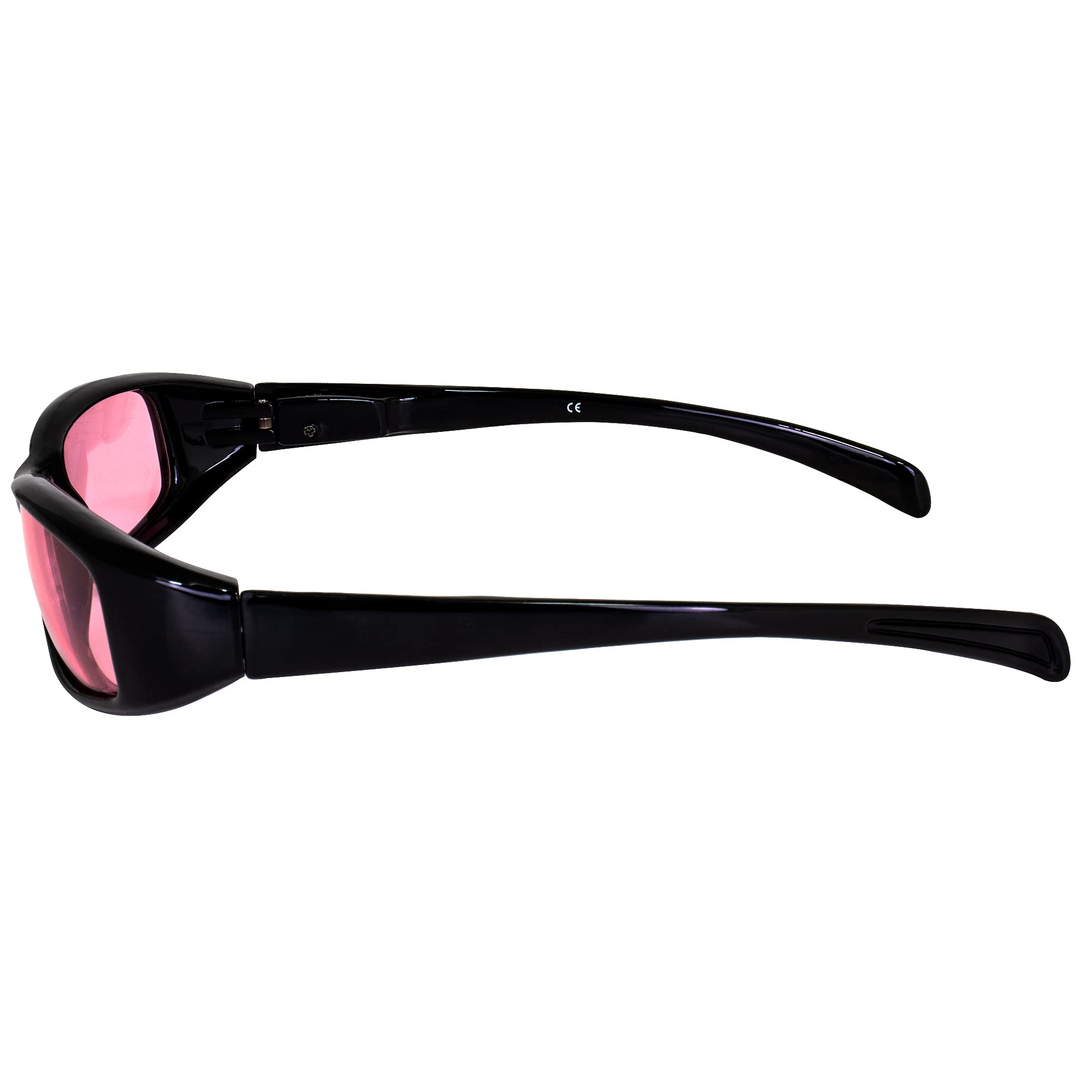 3 Pairs of MF Eyewear Bad Attitude Motorcycle Glasses - Shatterproof Polycarbonate, Black Frame, UV400 Protection, Scratch-Resistant - Clear, Purple & Rose Lenses for Motorcycle Riding, Cycling & Outdoor Sports