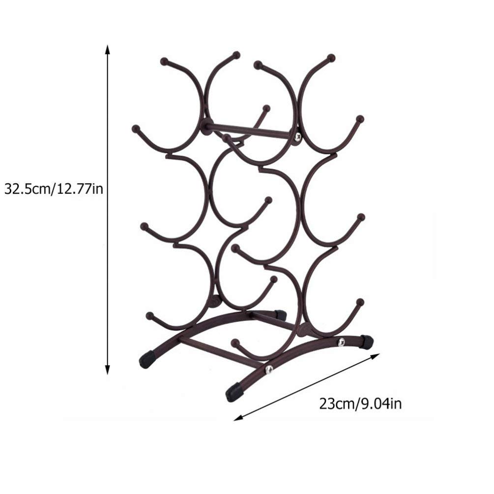 Cabilock 1-Piece Iron Wine Rack - Sturdy Kitchen Storage Shelf for Wine Bottles | Home Bar Decor, Dining Room Display & Tabletop Wine Holder - Perfect for Kitchen Organization & Entertaining Guests