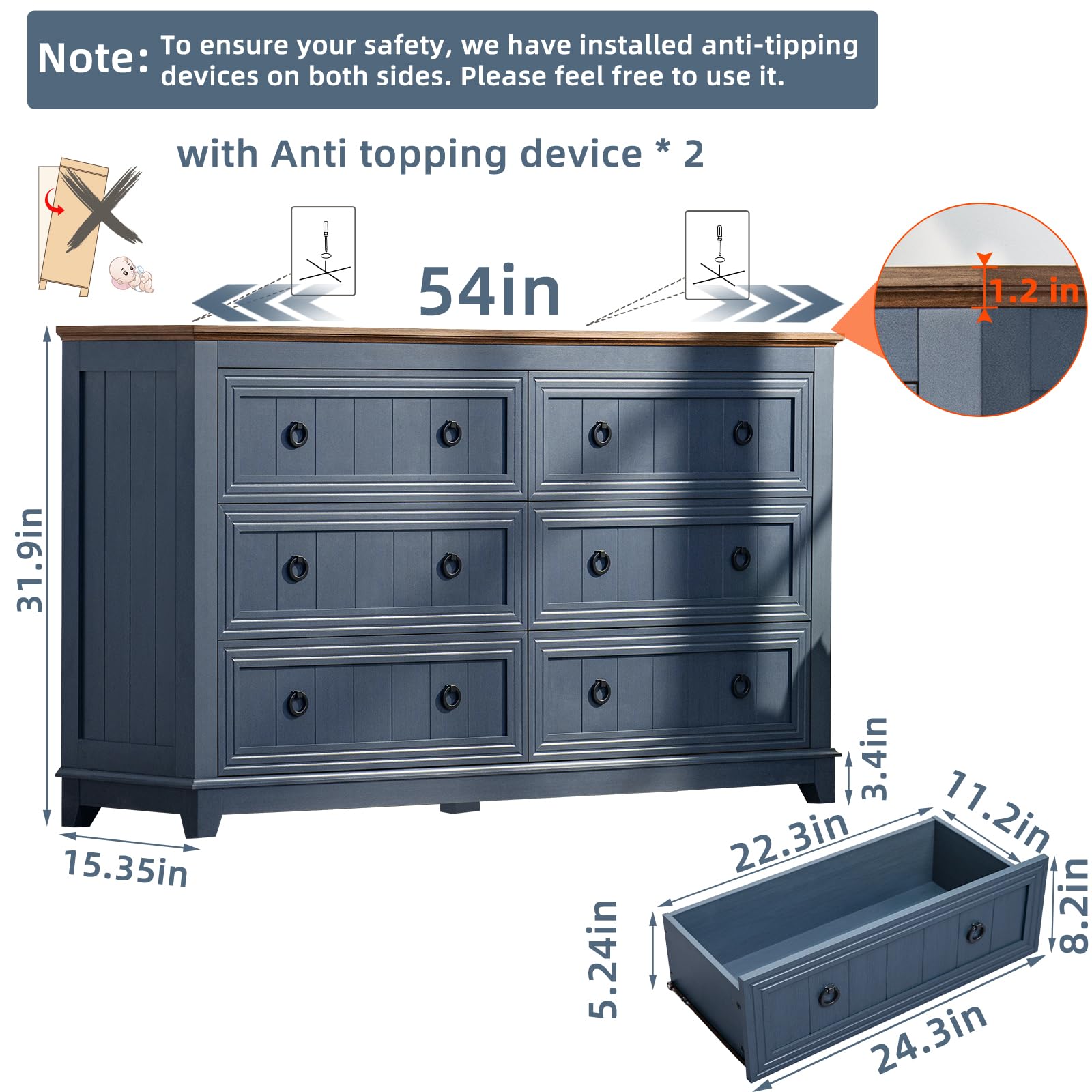 Farmhouse Style Bedroom Furniture Set - 54
