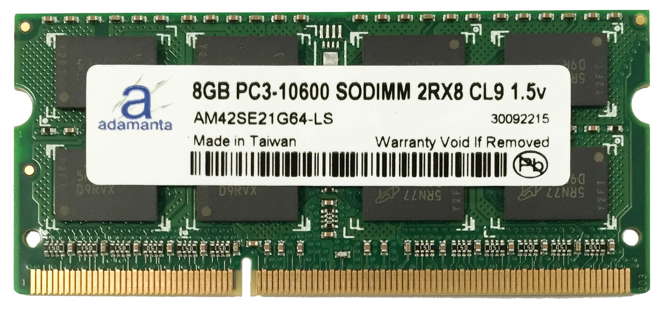 Adamanta 8GB (1x8GB) DDR3 1333MHz PC3-10600 SODIMM Laptop RAM Memory Upgrade for HP EliteBook 8760w Mobile Workstation - 2Rx8 CL9 1.5V Notebook DRAM - Perfect for Boosting Performance in Graphic Design, Video Editing & Multitasking