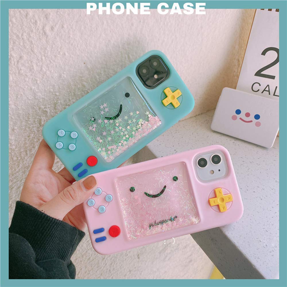 UnnFiko Squishy 3D Cartoon Game Case for iPhone 11 Pro Max - Soft Rubber Protective Cover with Creative Liquid Stars Design, Fun Play Case for Girls & Women (Blue) - Perfect for Gaming, Daily Use & Gift Giving