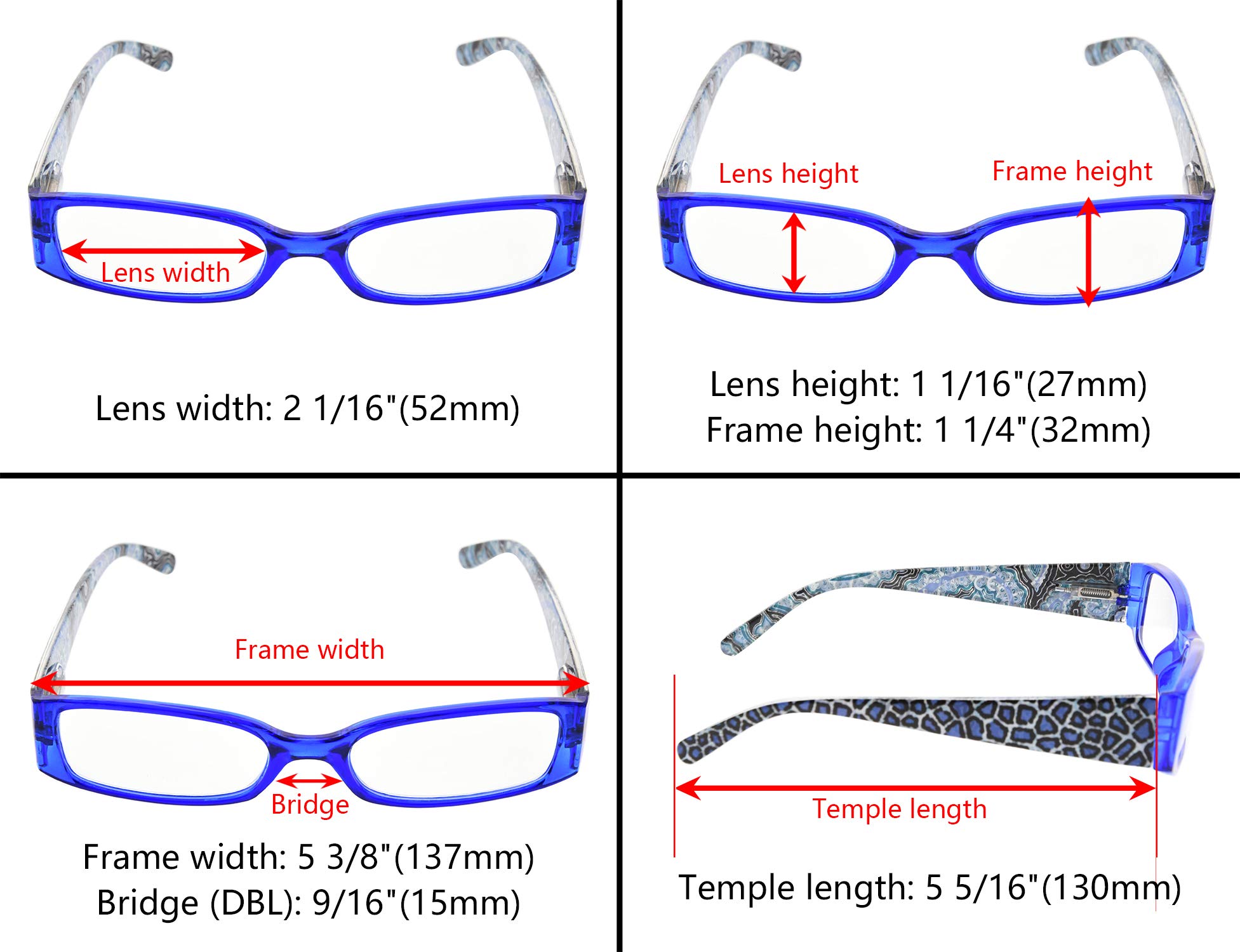 Eyekepper 5 Pairs Women's Reading Glasses with Case - Stylish Readers & Sunglasses for Women - Perfect for Reading, Computer Use, and Outdoor Activities