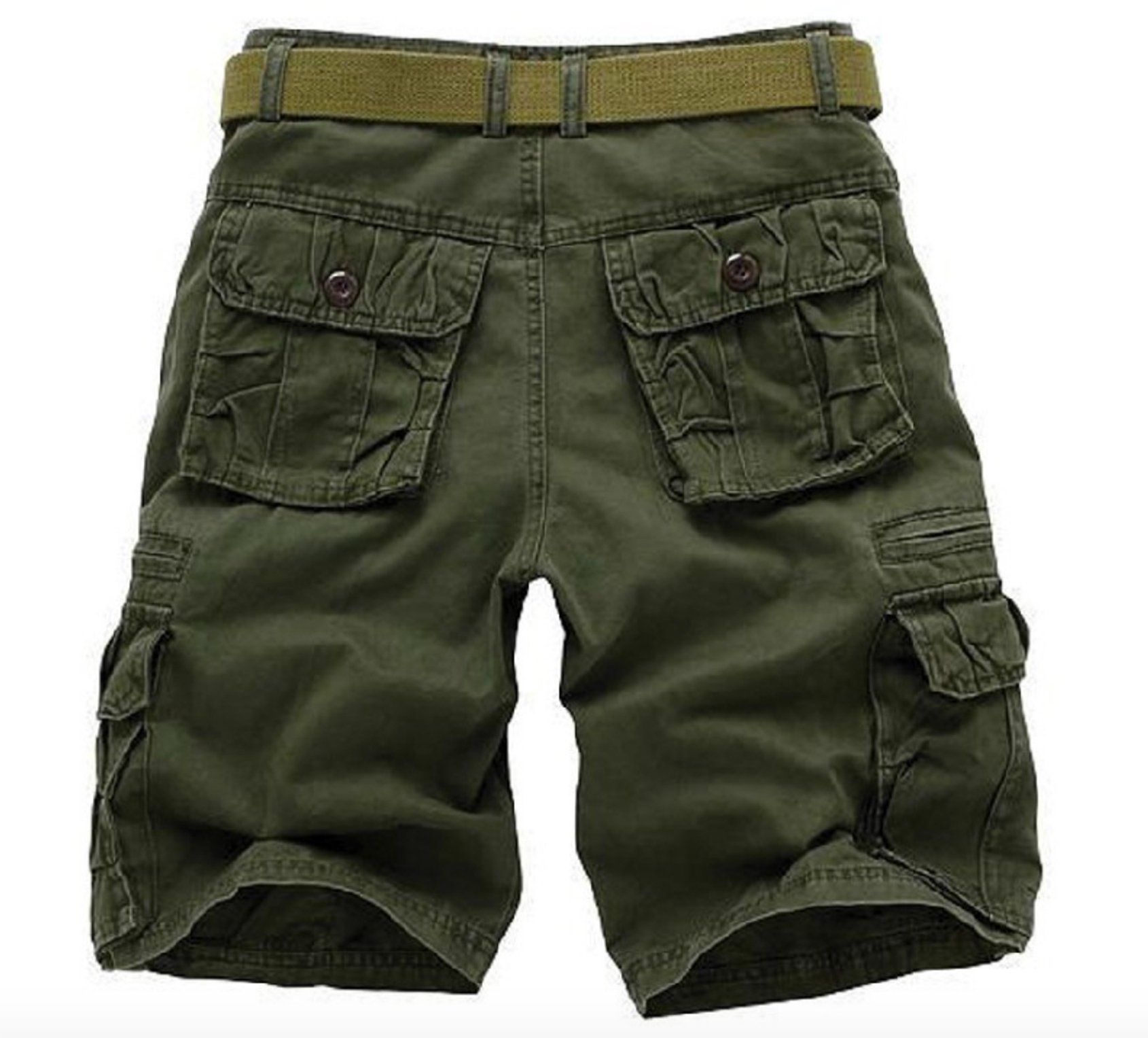 Men's Military Style Combat Cargo Shorts - Cotton Tactical Shorts with Multiple Pockets for Outdoor Hiking, Camping & Travel (Belt Not Included)