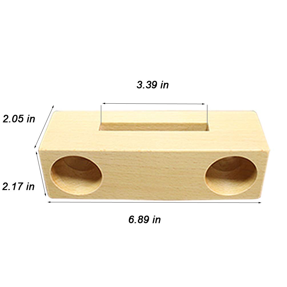 Premium Beech Wood Phone Stand with Built-in Speaker - Amplify Sound & Display Your Phone in Style - Perfect for Home, Office, and Desktop Organization