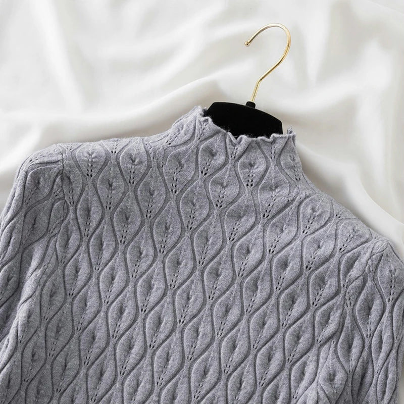 Luxury Cashmere Turtleneck Sweater for Women - Soft Warm Winter Pullover - Perfect for Office, Dating & Holiday Outfits