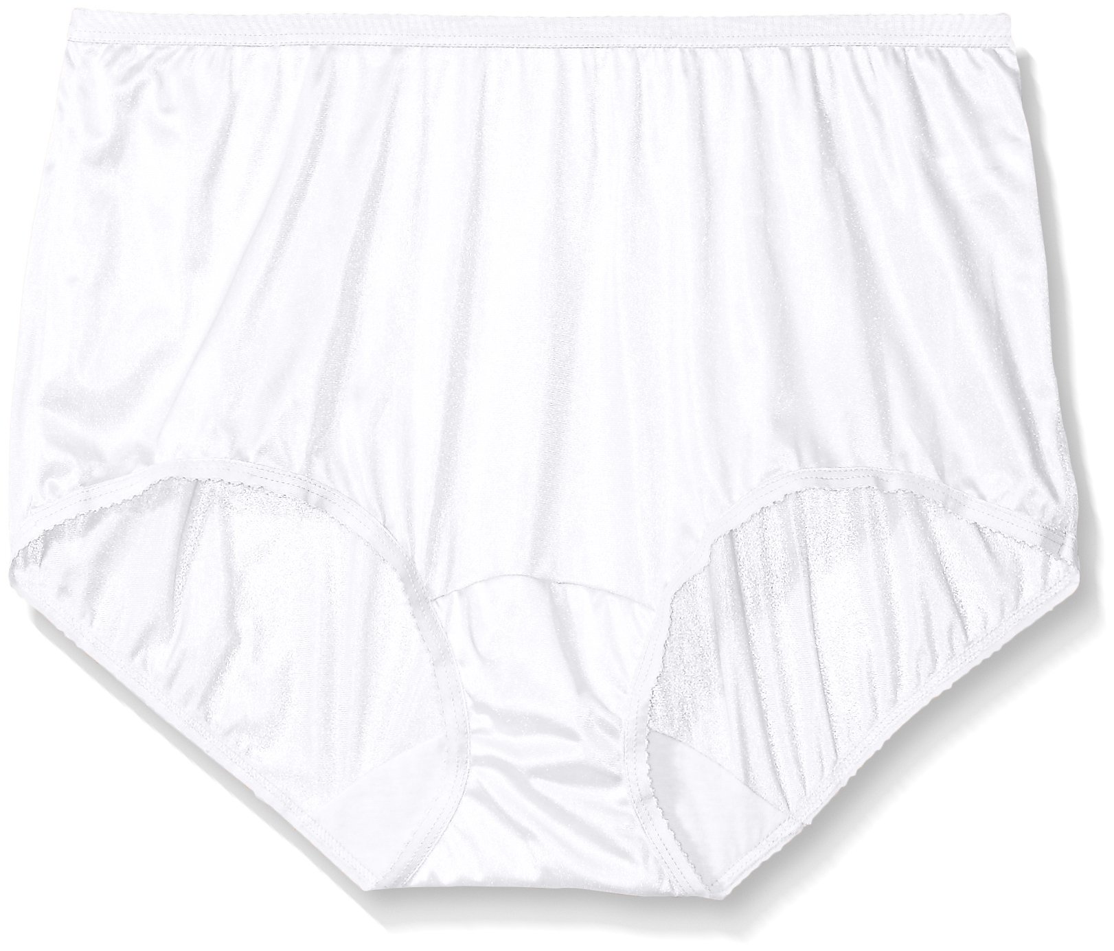 Shadowline Women's Plus Size Nylon Underwear - Modern Brief Panties 3 Pack for Comfort & All-Day Wear - Perfect for Work, Travel & Everyday Use