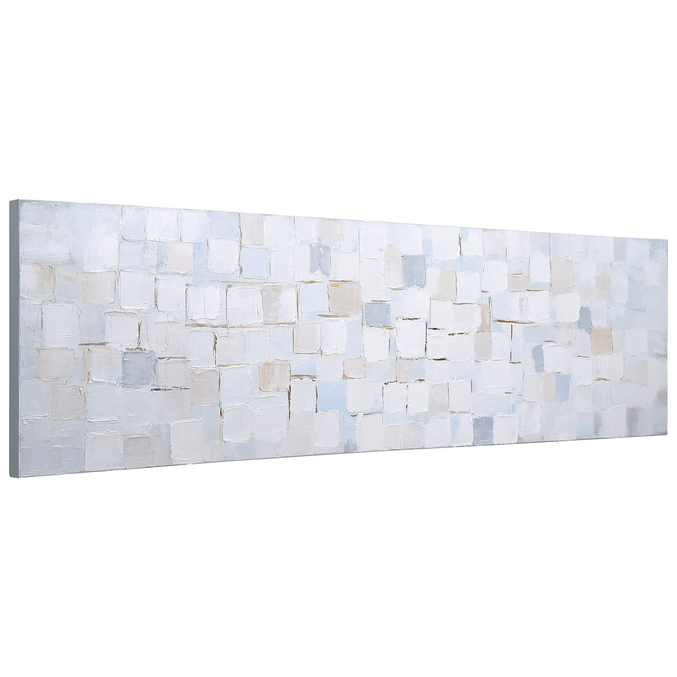 Martin Edwards Hand Painted Abstract Canvas Wall Art - Textured Frozen Tundra Landscape Painting, Unframed 20x72 Inches - Perfect for Living Room, Bedroom & Office Decor