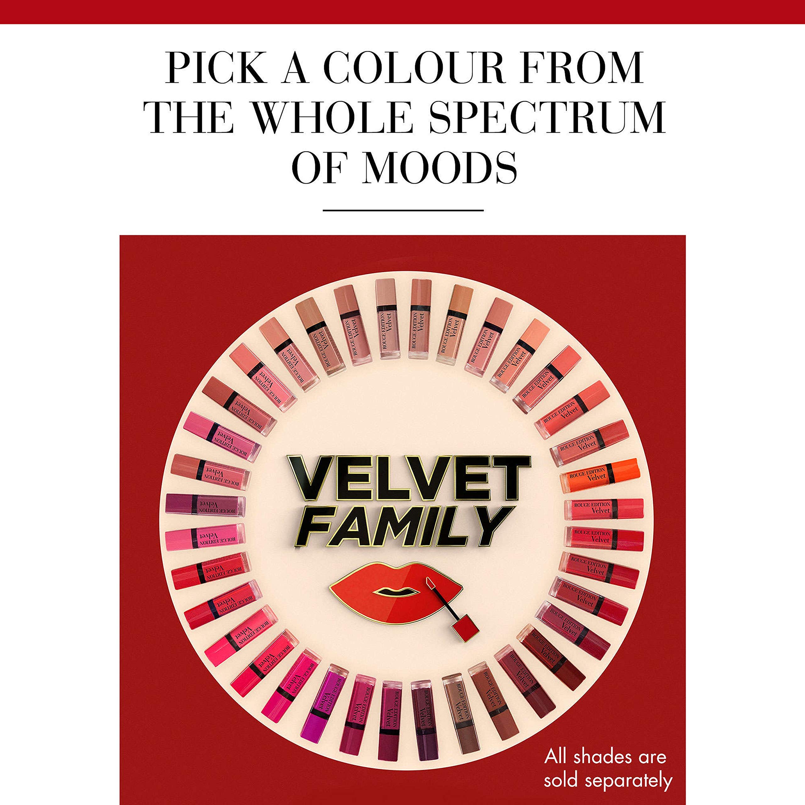 Bourjois Rouge Edition Velvet Lipstick - 03 Hot Pepper, 7.7ml | Long-Lasting Matte Liquid Lipstick with Velvety Finish - Perfect for Date Night, Parties & Everyday Wear