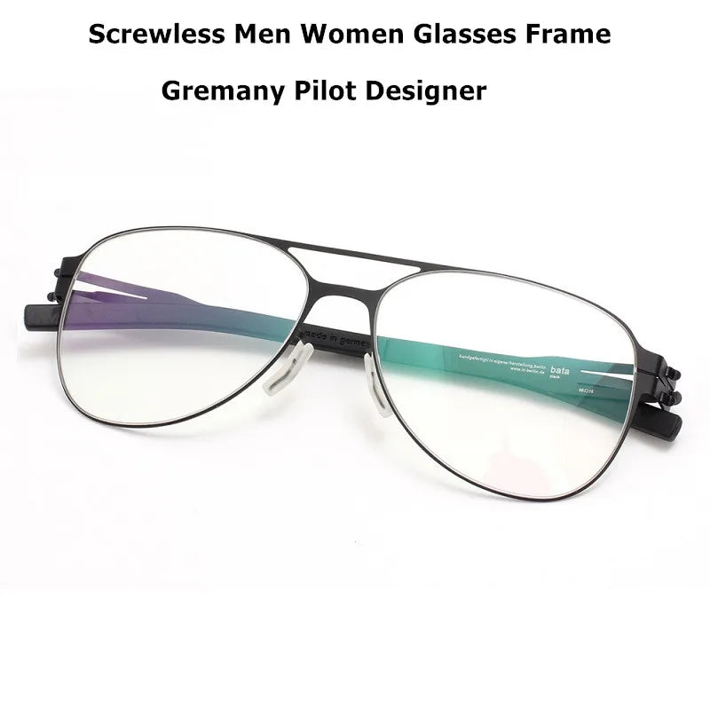 Aimee Unisex Full Rim Oval Double Bridge Stainless Steel Eyeglasses Frame 21201 - Lightweight & Durable Glasses for Reading, Work, and Everyday Fashion