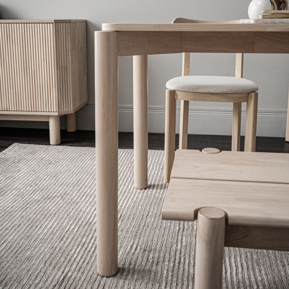 LOWEN Modern Dining Chair - Cream White Upholstered Seat - Perfect for Kitchen, Dining Room & Office - Comfortable & Stylish Home Furniture