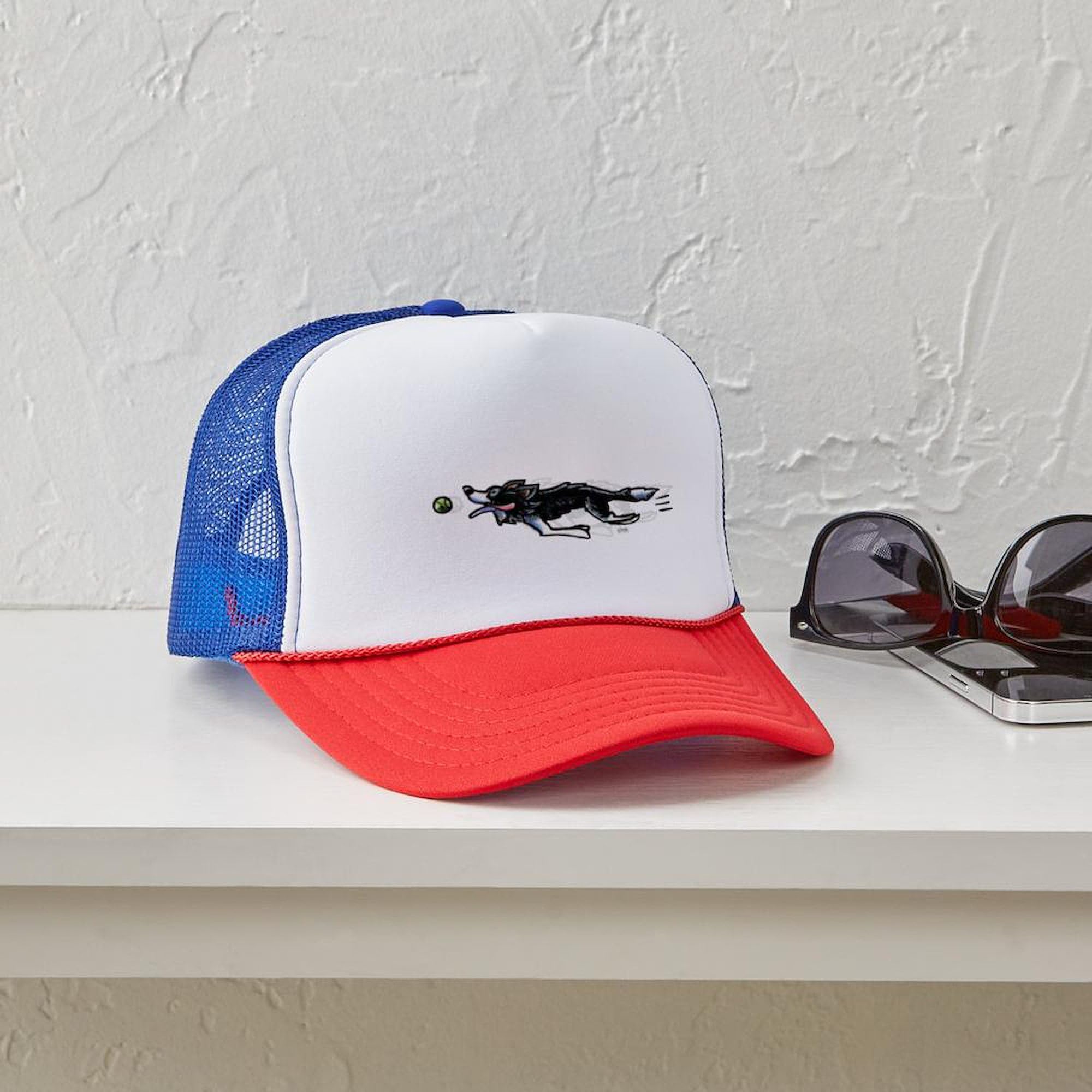Border Collie Action Adjustable Snapback Trucker Hat - Stylish & Comfortable Dog Lover Cap for Outdoor Adventures & Casual Wear