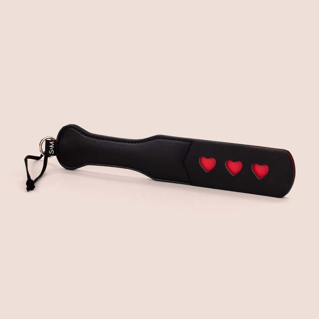 Sex & Mischief Heart Impact Paddle - Audible Spanking Paddle for BDSM, Adult Play & Sensory Stimulation | Perfect for Couples Play, Roleplay & Sensation Exploration