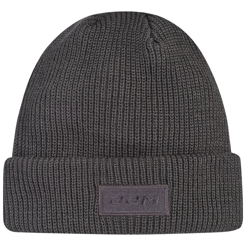CCM Core Watchman Beanie - Charcoal Grey Winter Hat for Men & Women - Warm Knit Skull Cap for Outdoor Activities, Skiing, and Snowboarding