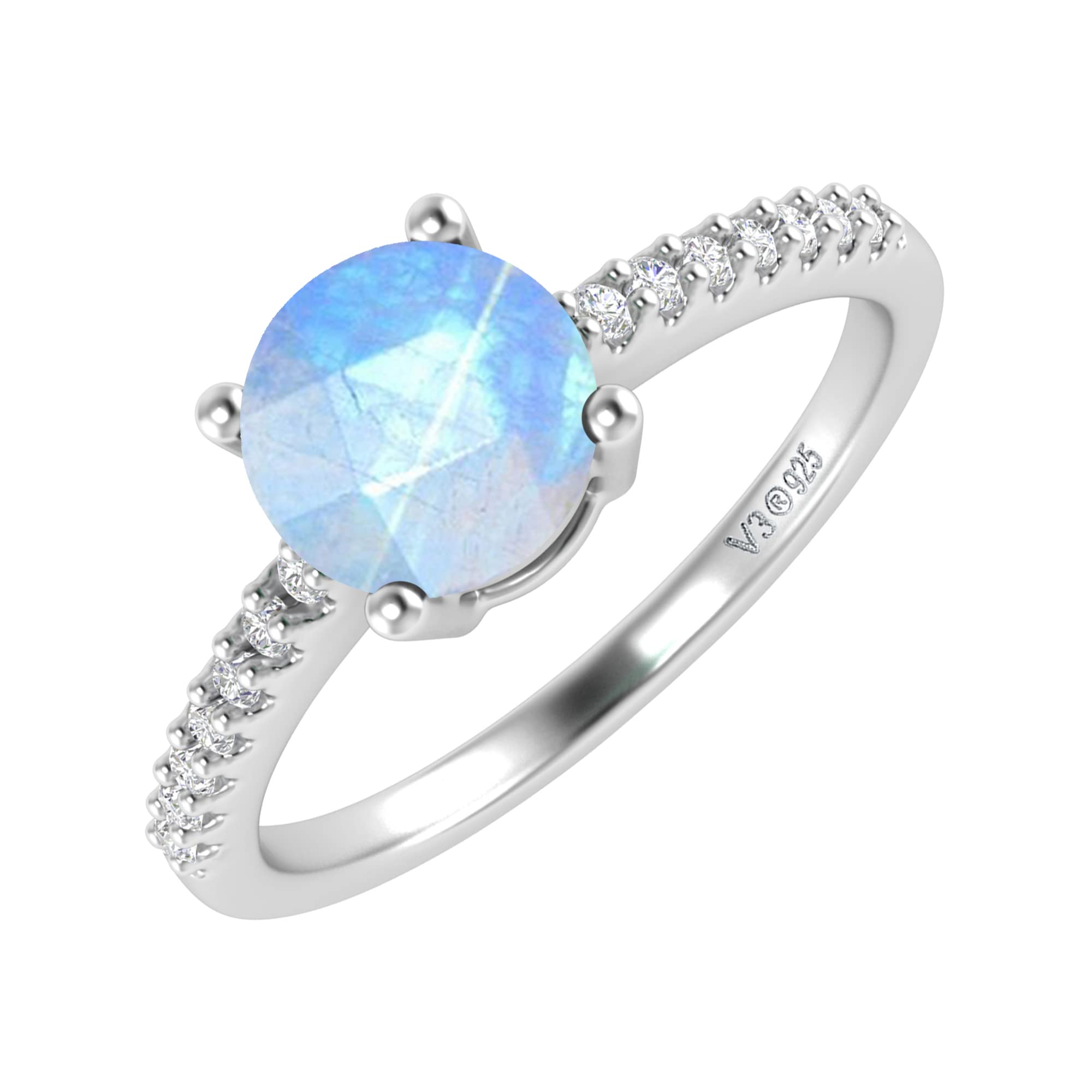 Exquisite Sterling Silver Engagement Ring for Women - Elegant Wedding & Proposal Jewelry Gift