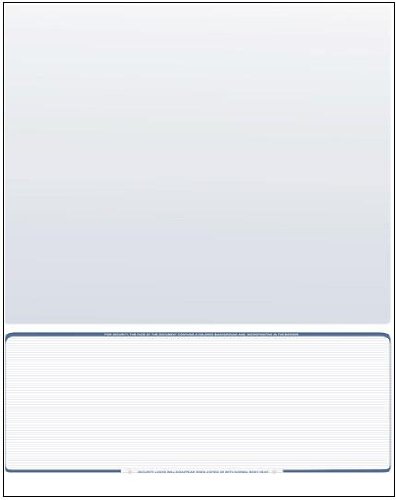 Business Voucher Check Stock - 1000 Sheets Laser Printer Checks with Bottom Check & Blue Pinstripe Design - Perfect for Office Accounting, Payroll & Small Business Financial Management
