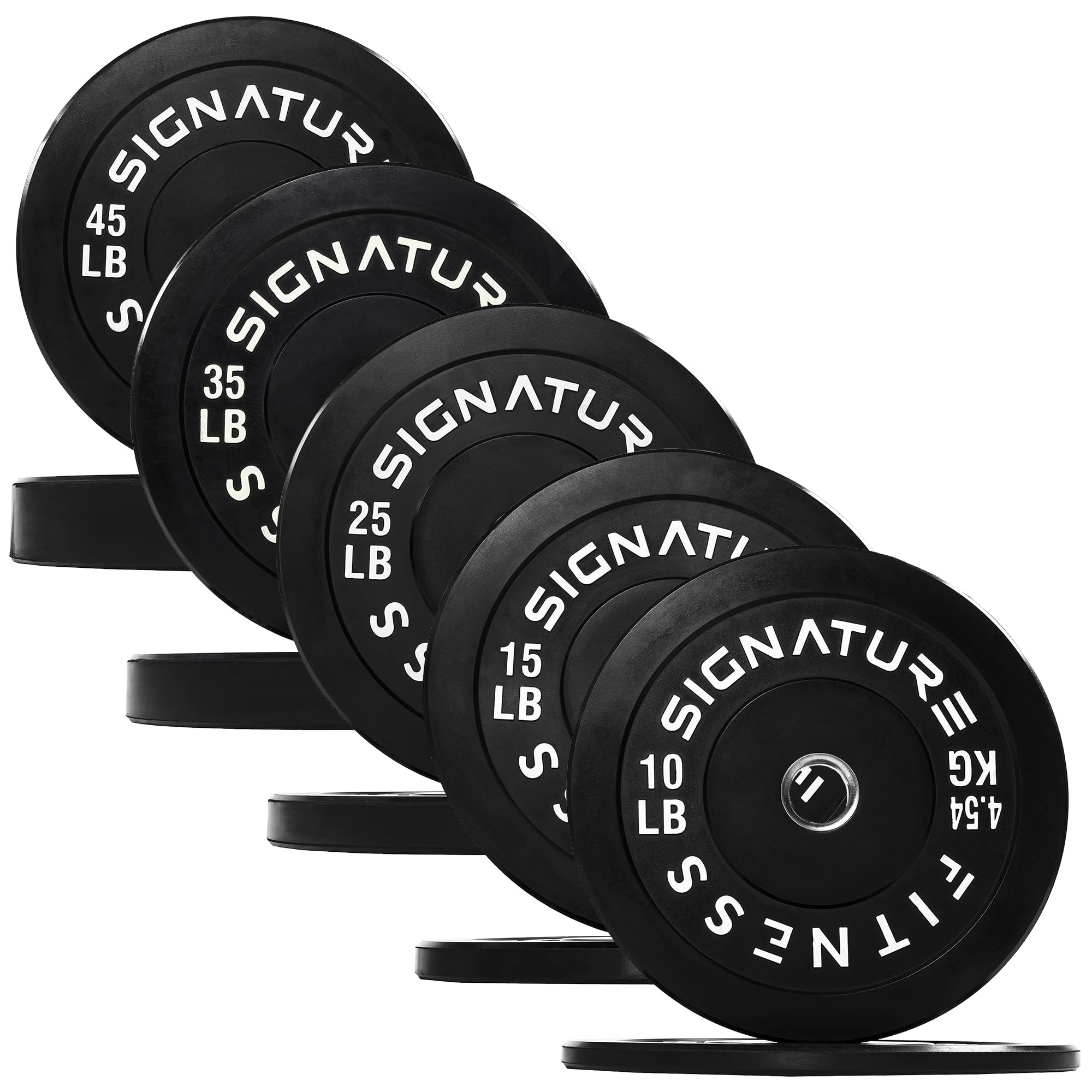 Olympic Bumper Plates - 2 Inch Weight Plates for Strength Training, CrossFit & Weightlifting - Pair, Set or Complete Kit with 7FT Olympic Barbell - Perfect for Home Gym, Commercial Gym & Competition Training