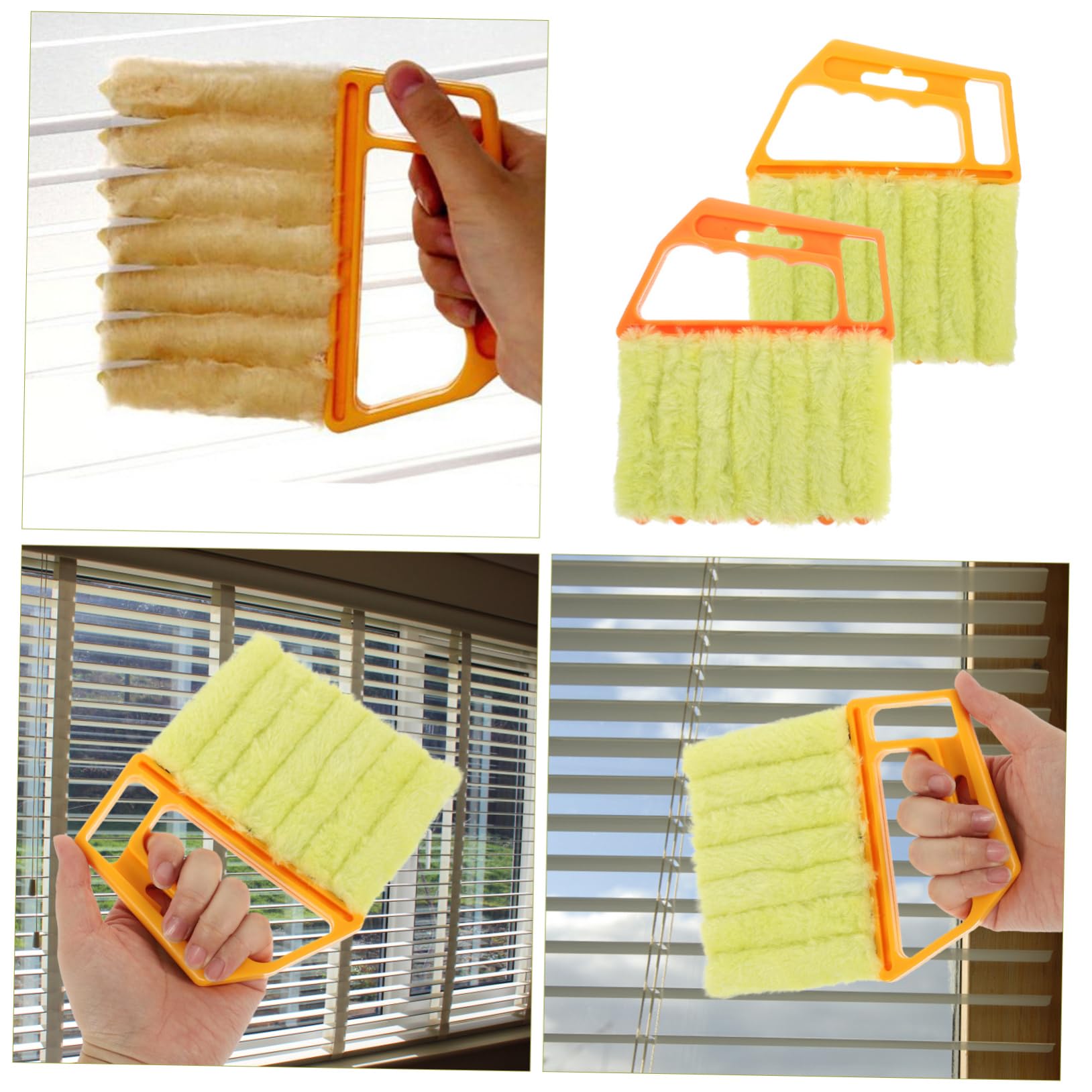 2-Pack Venetian Blind Cleaning Brush - Handheld Window Shutters & Blinds Cleaner with Washable Artificial Fur Bristles for Deep Cleaning - Perfect for Windows, Doors, and Hard-to-Reach Areas