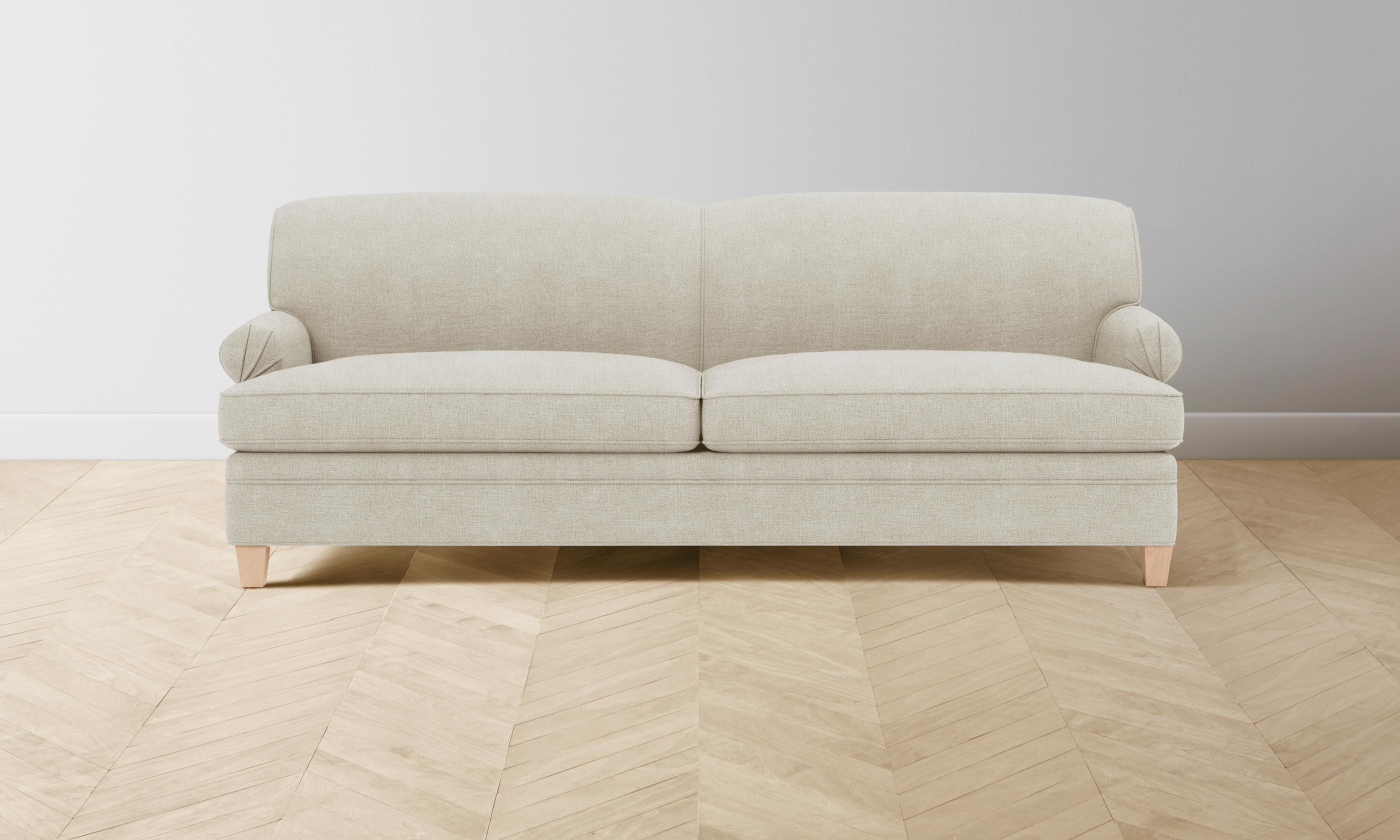 Carmine Sofa - Performance Mélange Weave Fabric Sectional Couch for Living Room, Lounge & Home Theater - Modern Comfortable Seating for Family & Guests