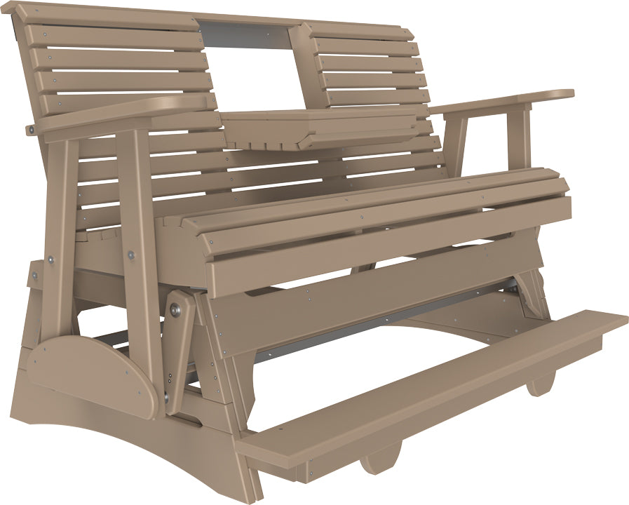 LuxCraft 5-Foot Plain Balcony Glider Chair - Outdoor Patio Swing for Relaxing on Porch, Deck or Garden (Weather-Resistant & Comfortable)
