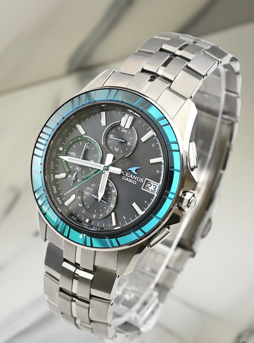 CASIO Oceanus OCW-S7000SG 1AJR Men's Watch - 20th Anniversary Limited Edition, Japanese Made, Solar-Powered, Stainless Steel - Perfect for Business, Diving & Luxury Collectors