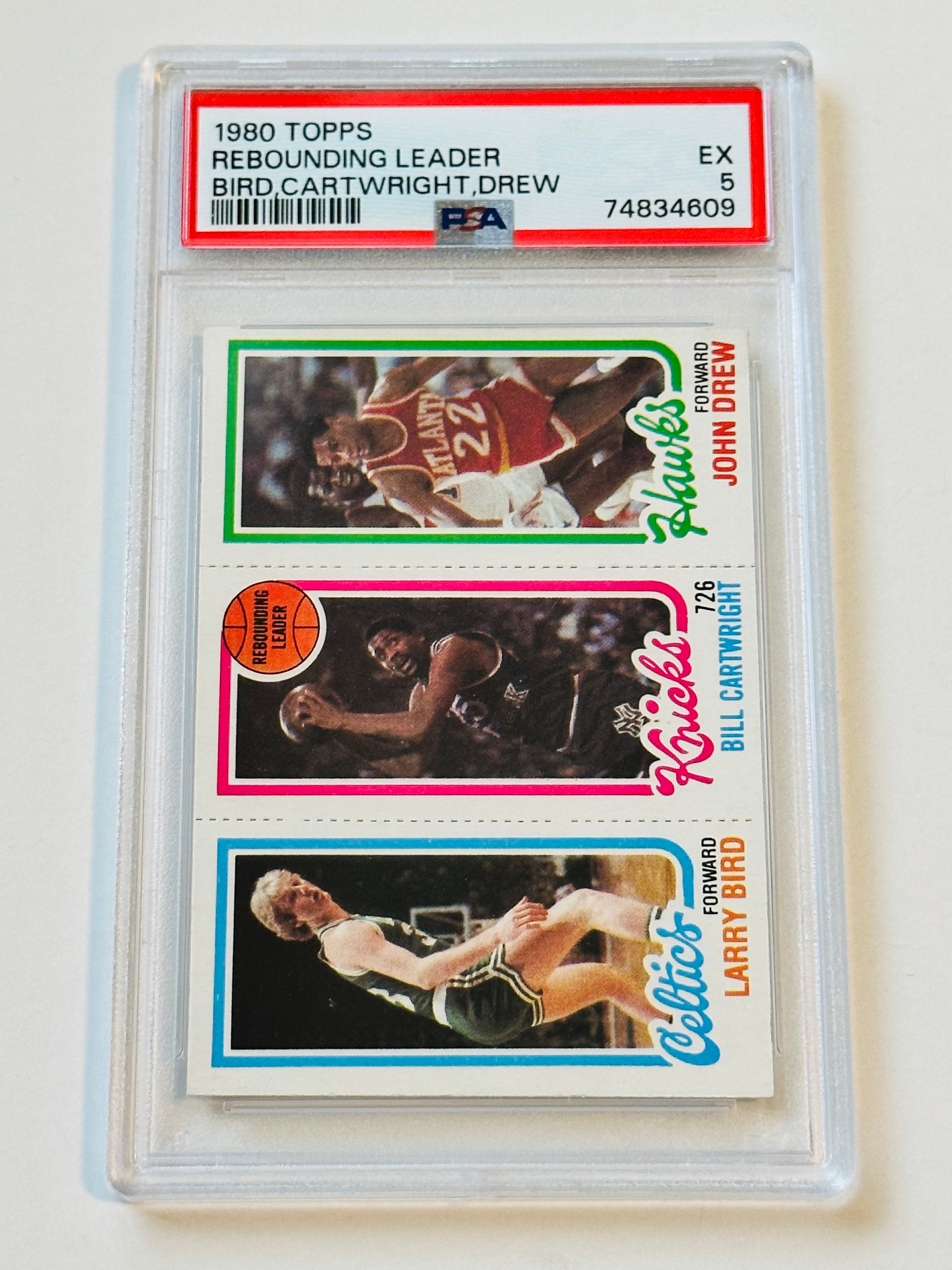 Larry Bird Rookie Year Graded NBA Rebound Leader Card - PSA/BGS Certified - Vintage Basketball Collectible - Perfect for Sports Memorabilia Display and Investment Collection