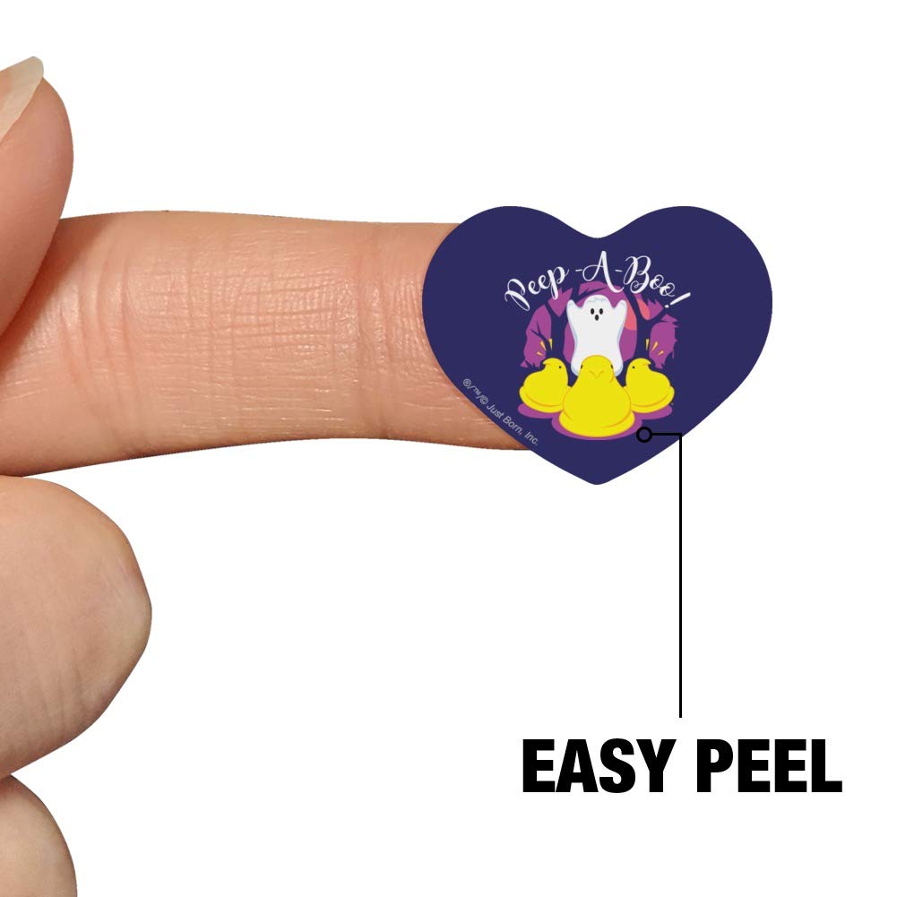 Halloween Ghost Heart-Shaped Stickers - Peek A Boo Planner & Scrapbook Decoration for DIY Crafts, Bullet Journals, Party Invitations