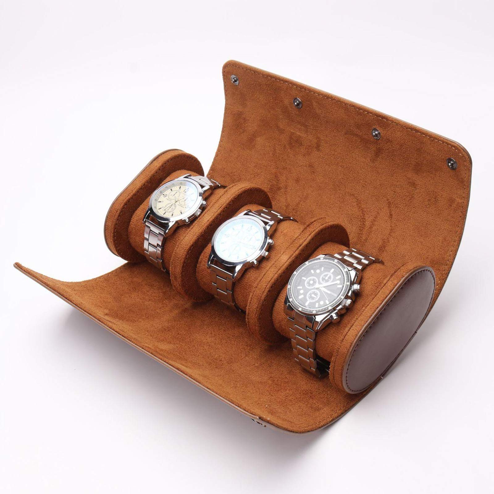 Men's 3-Slot Watch Box - Portable Travel Case for Wristwatches | Perfect for Storage & Display