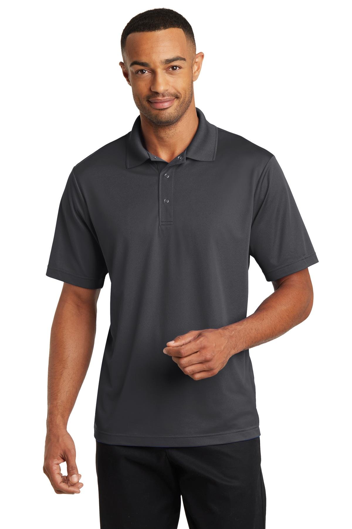 Cornerstone Men's Micro Pique Gripper Polo Shirt - Large, Iron Grey - Comfortable & Stylish for Work, Golf & Casual Wear