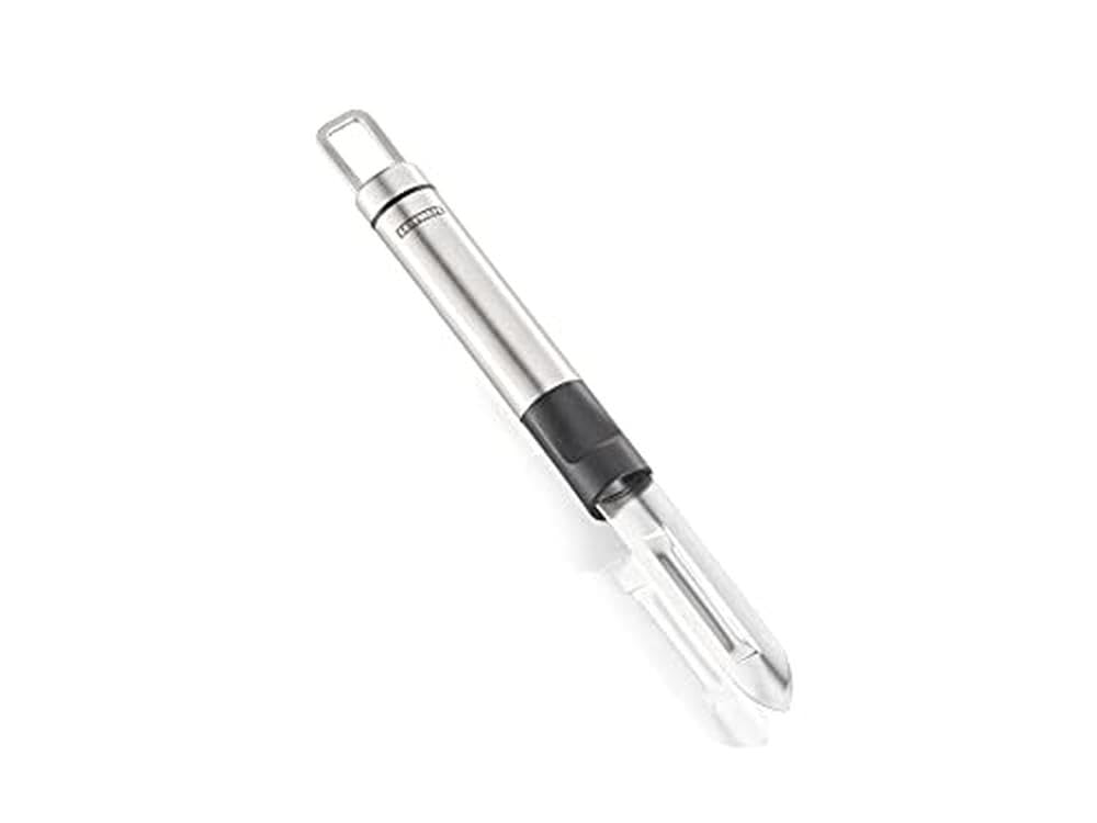 Leifheit Proline Potato Peeler - Stainless Steel Blade, Ergonomic Handle for Easy Peeling - Perfect for Kitchen, Camping & Food Prep