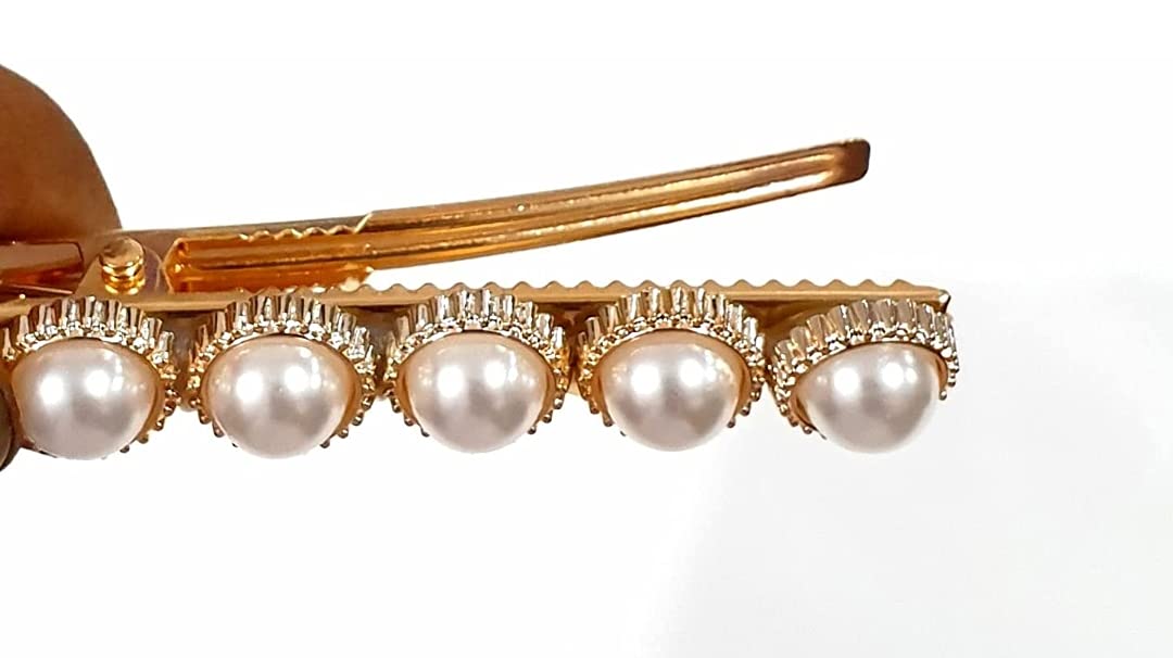Elegant Pearl & Rhinestone Hair Clips for Women - Korean Style Hair Barrettes Set of 3 - Perfect for Weddings, Parties & Daily Hair Accessories - Fashionable Gift for Women & Girls (CLIP-3)