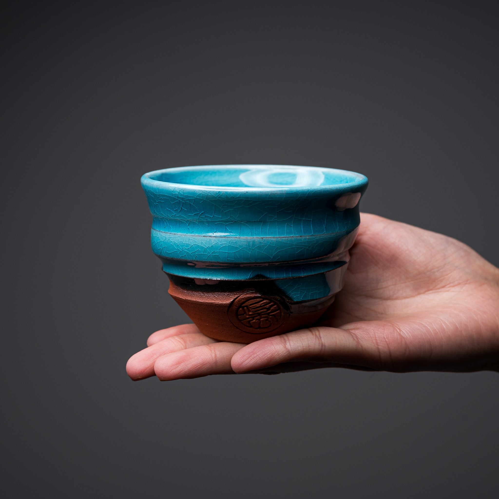 NINSHU Tea Cup and Dessert Bowl Set - Premium Ceramic SOUKU / 蒼空 Collection - Perfect for Japanese Tea Ceremony, Dessert Serving, and Home Decor