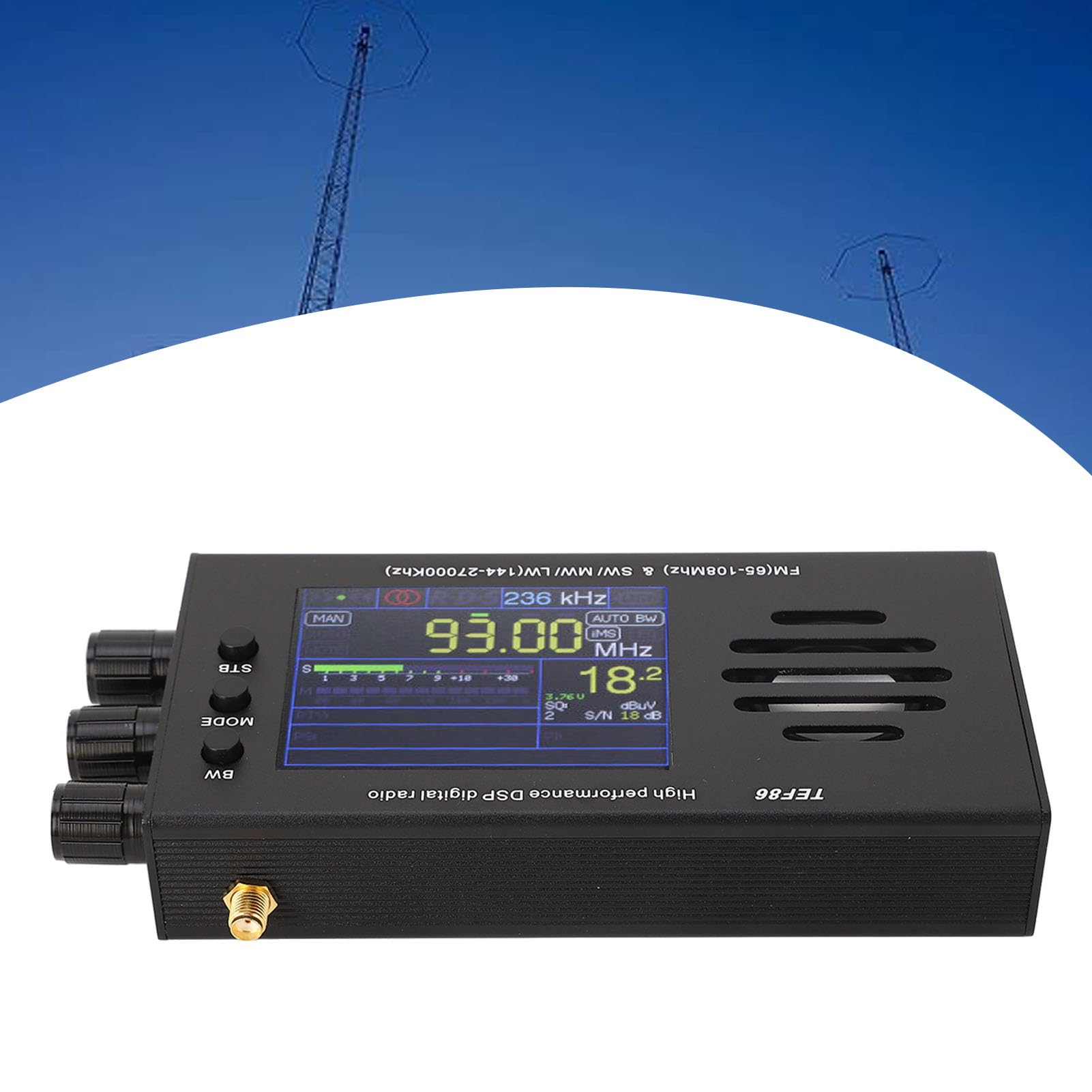 Portable DSP Radio Receiver with TEF6686 Chip - SW/MW/LW/FM (144-2700KHz & 65-108MHz) - 3.2