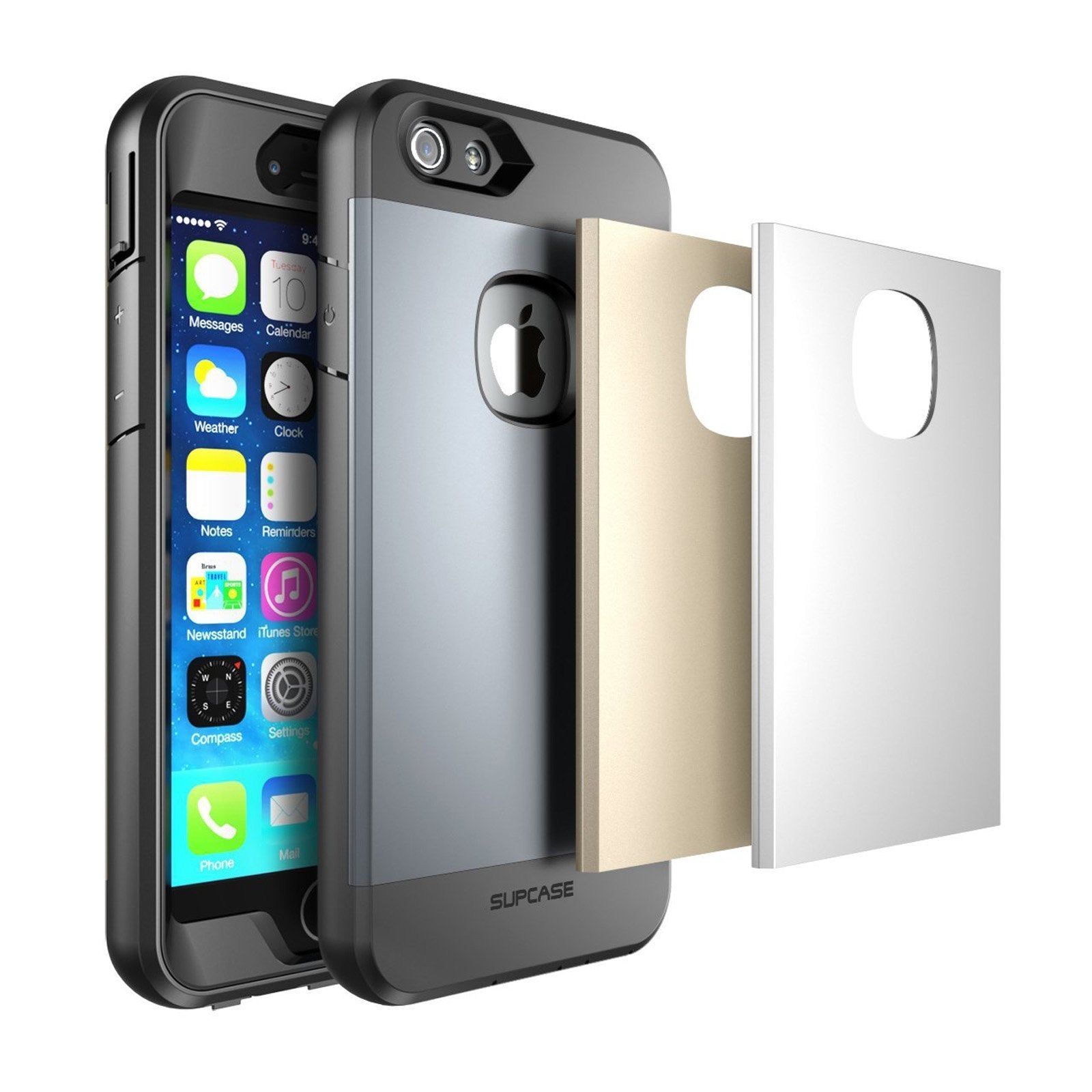 iPhone 6 Plus / 6S Plus Waterproof Case - Shockproof Full Body Protection Cover in Gray, Silver, Gold - Perfect for Outdoor Activities, Swimming & Daily Use