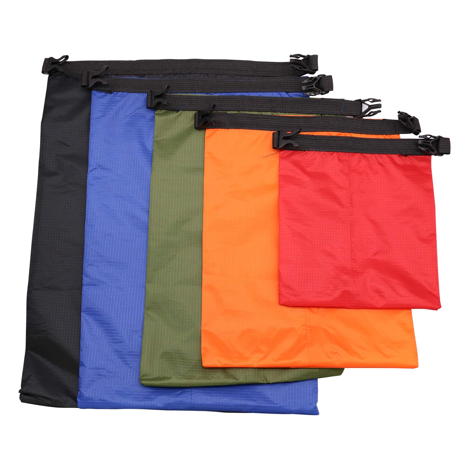 **TRENDBOX Waterproof Dry Bag Kit - Roll Top Compression Sack for Camping, Hiking, Kayaking & Travel - Water Resistant Storage Organizer for Gear & Essentials**