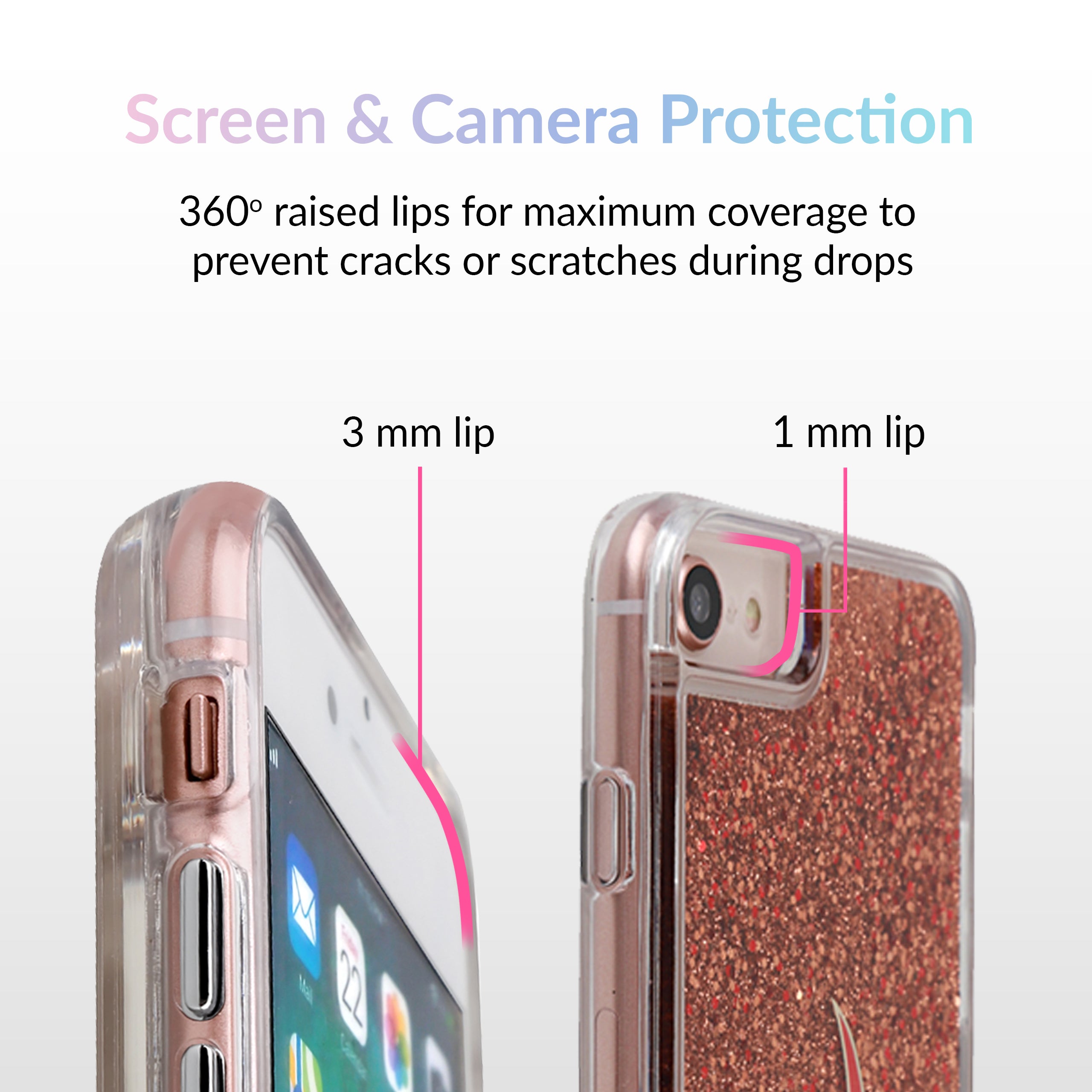 Sparkle Glitter Flames iPhone Case by Nessa - Trendy Protective Phone Cover for iPhone 13/14/15 Pro Max - Perfect for Parties, Concerts & Festivals