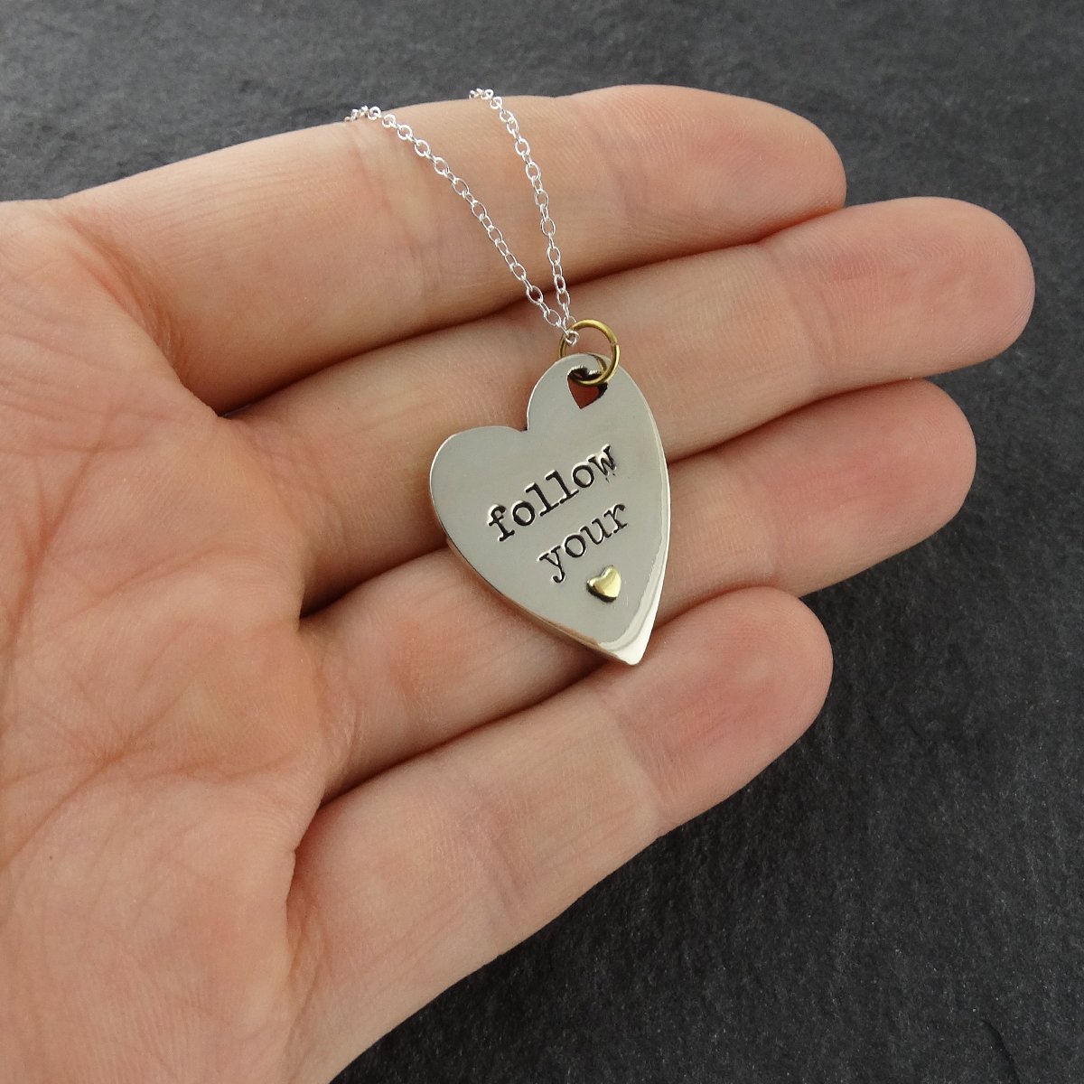 FashionJunkie4Life Sterling Silver Love Heart Pendant Necklace for Women - 18