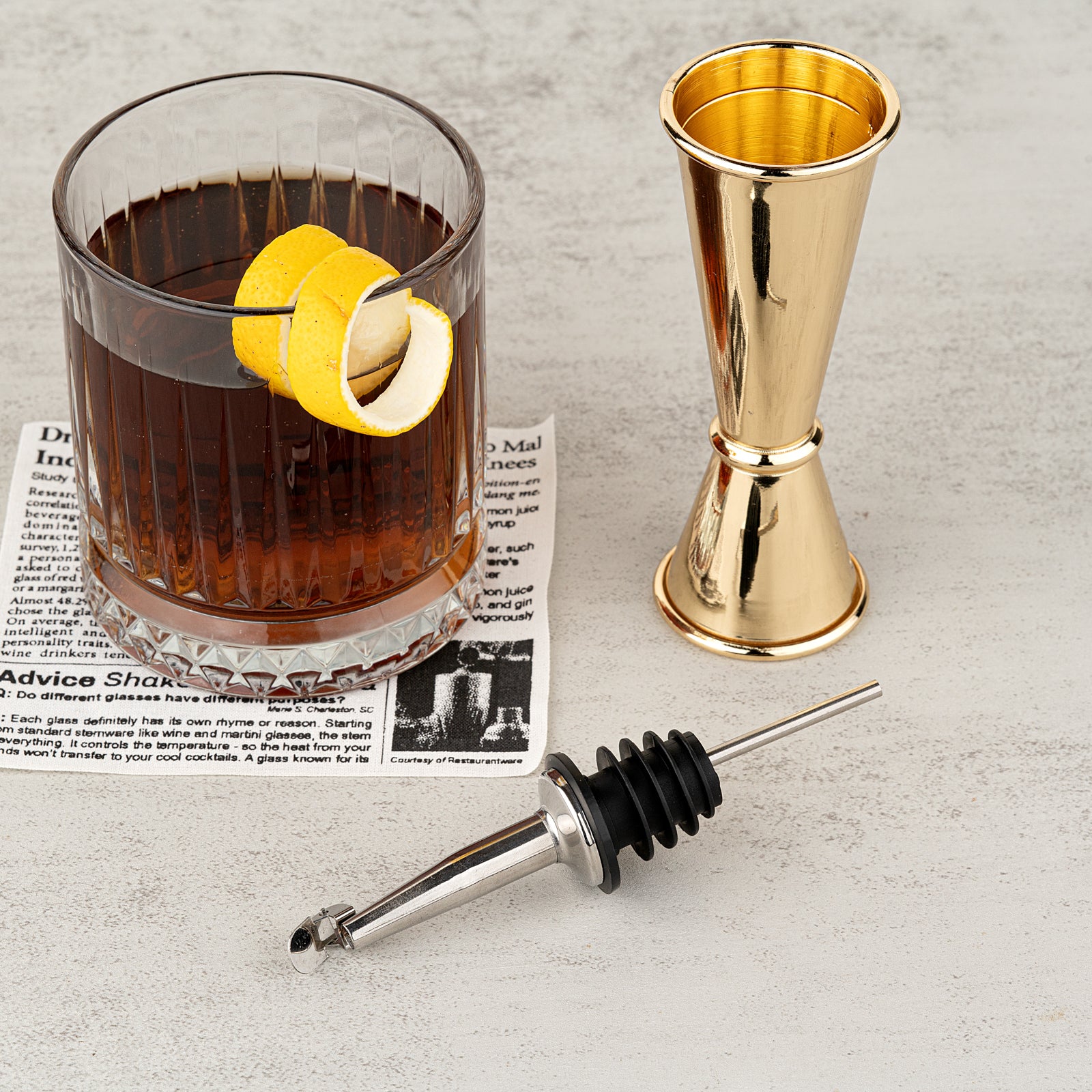 Premium Stainless Steel Liquor Pourer with Flip Cap - 10 Pack (4.25