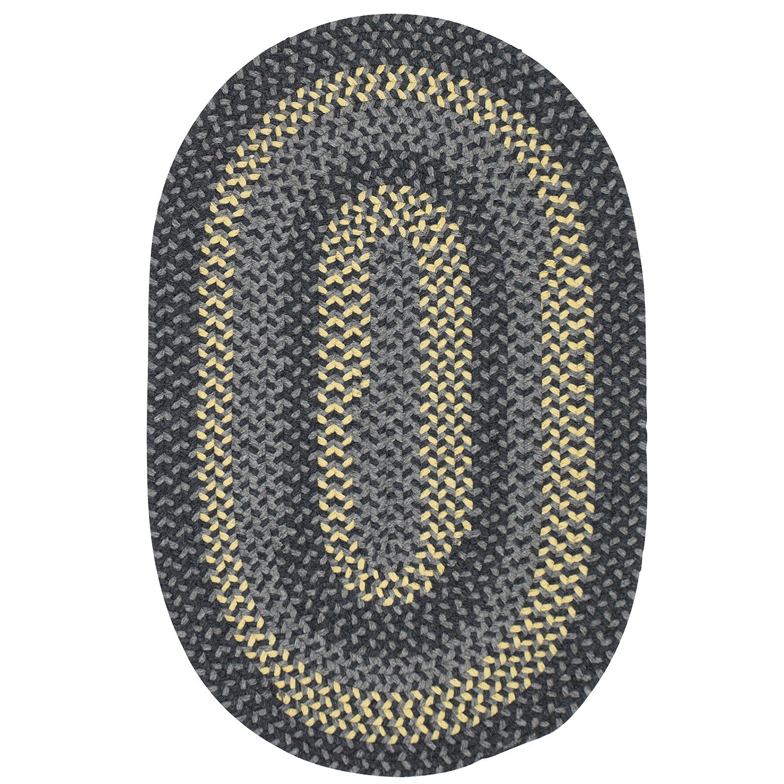 Premium Walden Rugs 2' x 10' Runner - Charcoal & Yellow Striped Non-Slip Hallway Carpet for Entryway, Kitchen, or Bedroom Decor